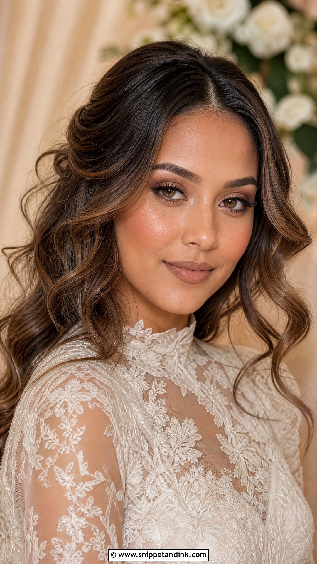 Nude Lip Bridal Makeup For Tan Skin - Snippet and Ink - 20 Bridal Makeup Tan Skin Ideas