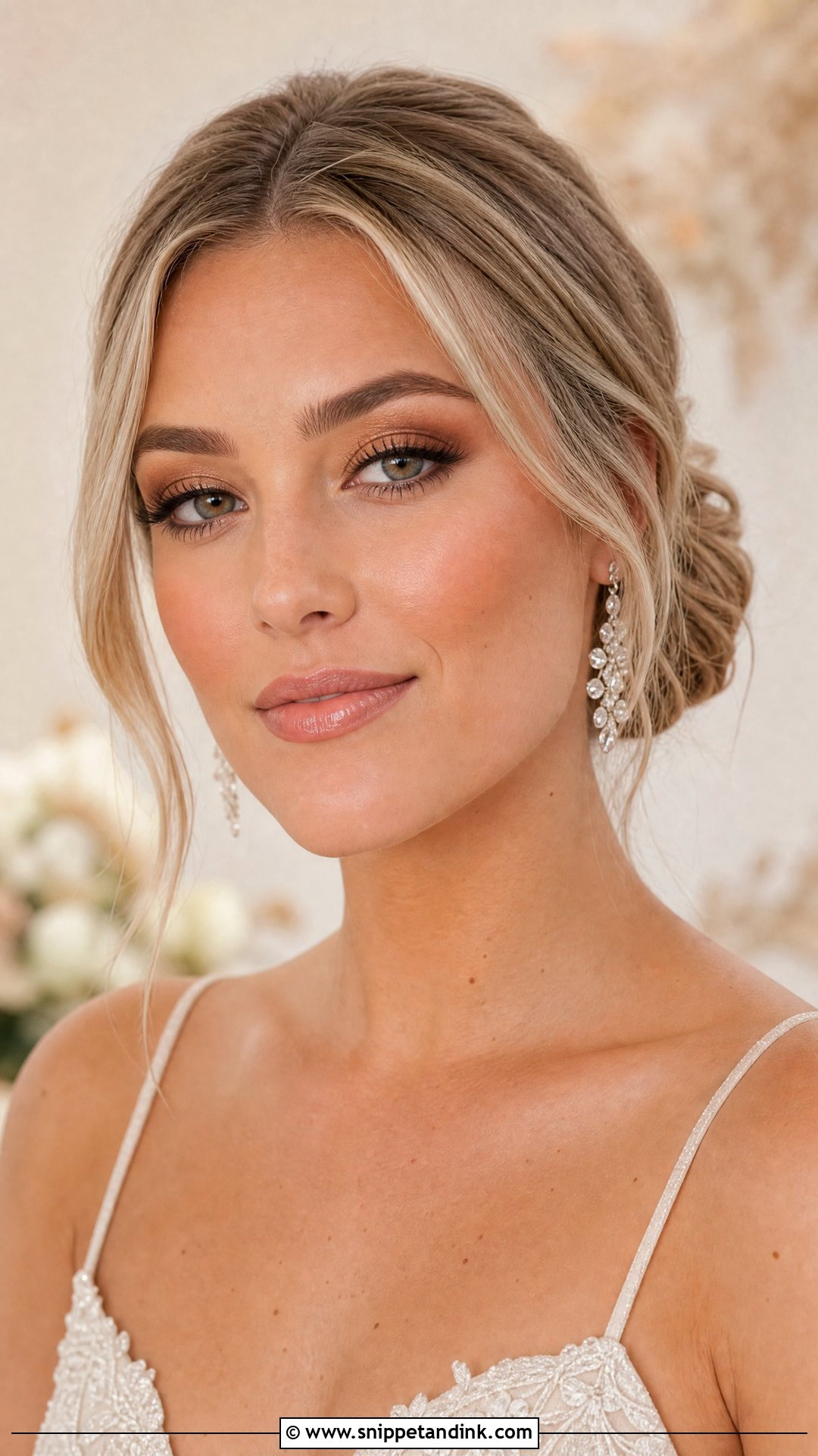 Nude Lip Bridal Makeup Look - Snippet and Ink - 35 Bridal Makeup Looks