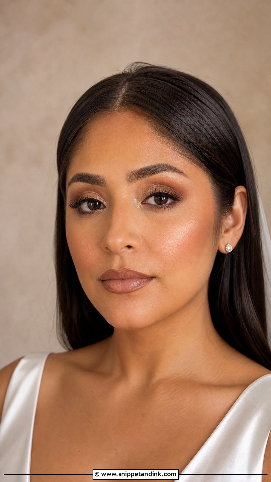 Nude Lip Bridal Makeup On Brown Skin - Snippet and Ink - 20 Bridal Makeup on Brown Skin Ideas