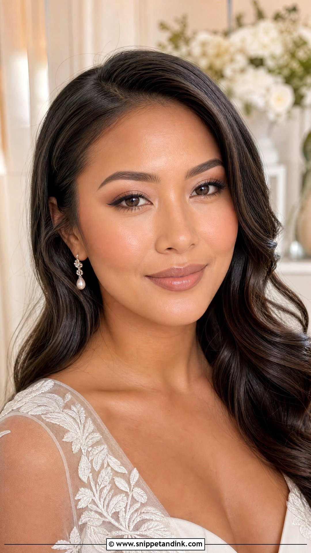Nude Lip Christian Bridal Makeup - Snippet and Ink - 20 Christian Bridal Makeup Ideas