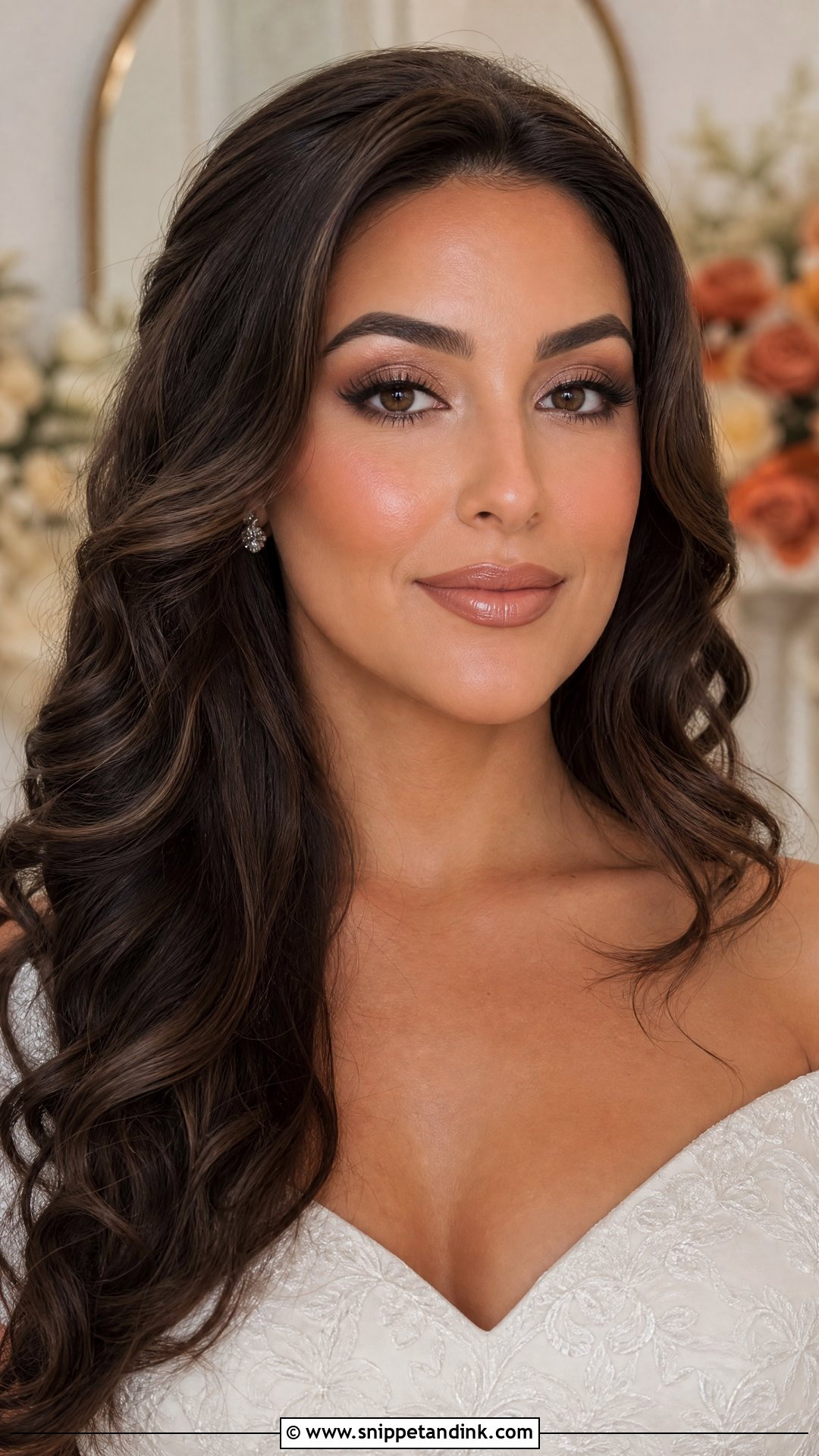 Nude Lip Glam Bridal Makeup - Snippet and Ink - 25 Glam Bridal Makeup Ideas
