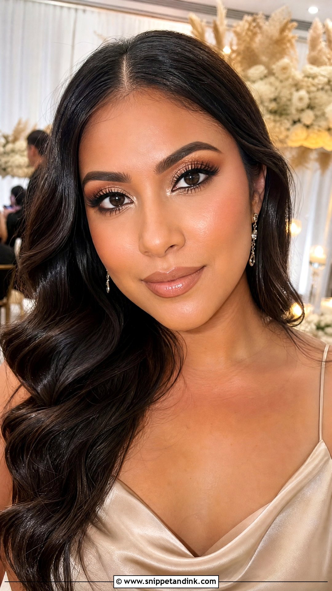 Nude Lip Glam Wedding Makeup - Snippet and Ink - 20 Glam Makeup Looks Wedding