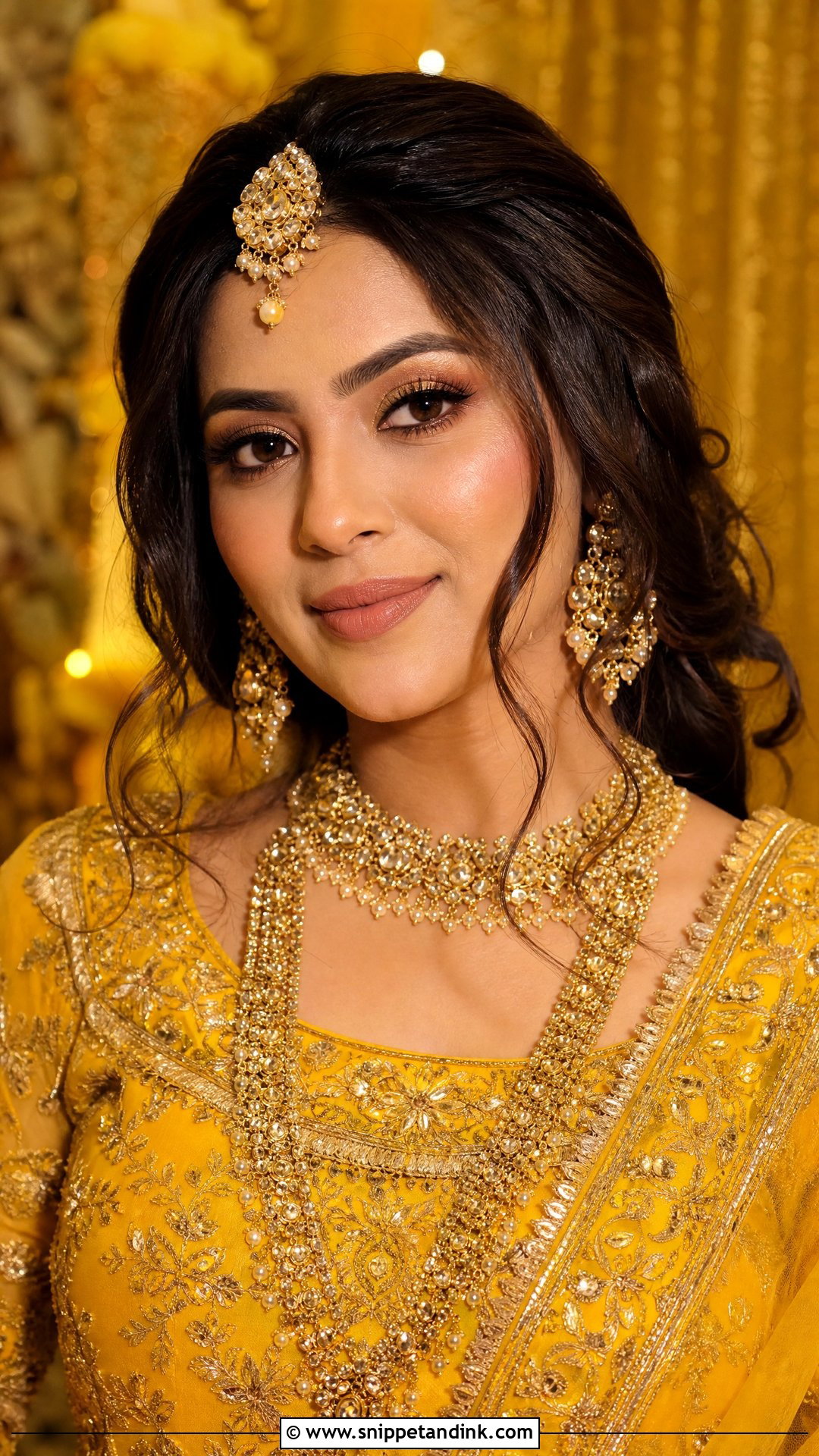 Nude Lip Haldi Bridal Makeup - Snippet and Ink - 25 Haldi Bridal Look Ideas