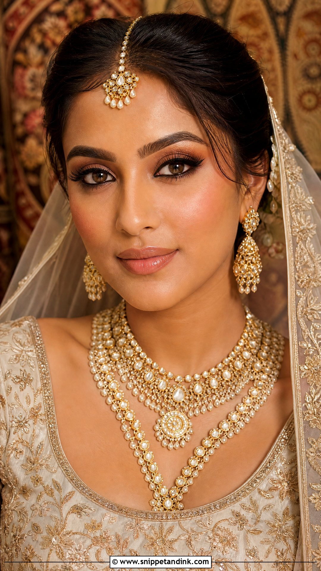 Nude Lip Hindu Bridal Makeup - Snippet and Ink - 20 Hindu Bridal Makeup Ideas