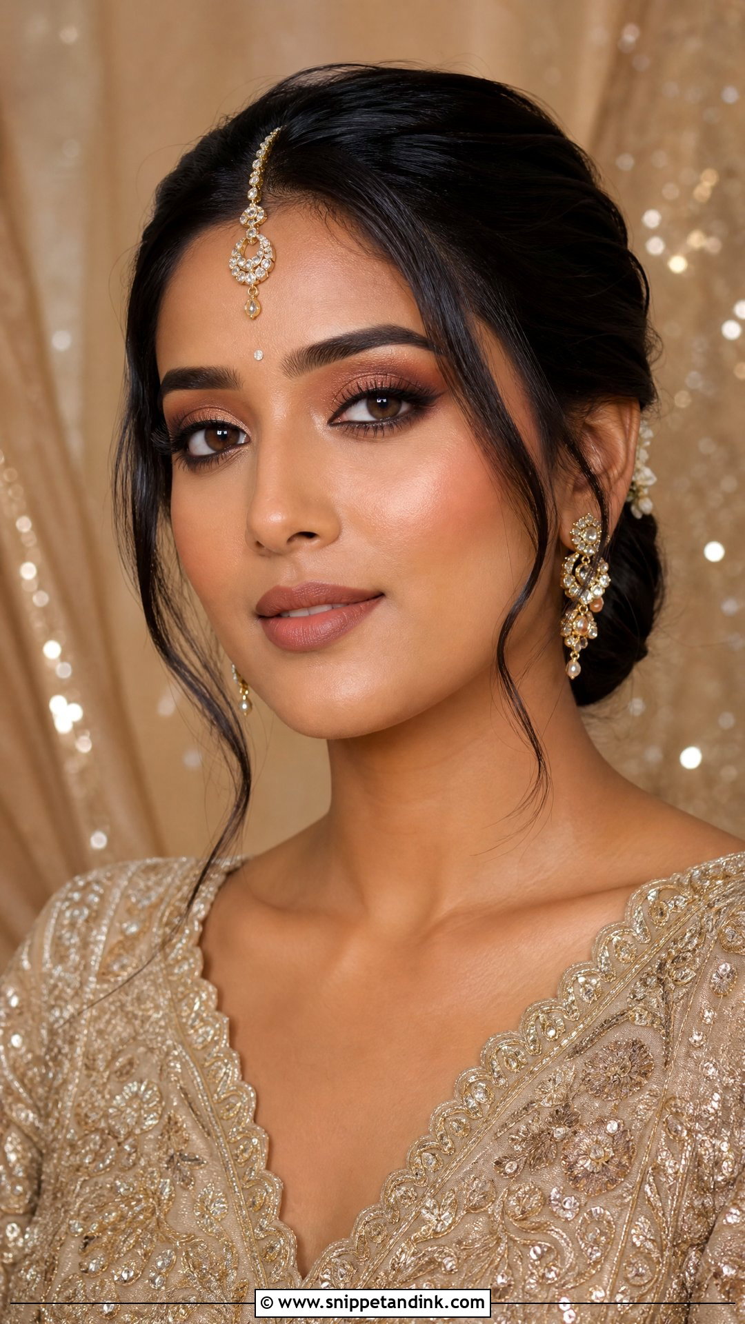 Nude Lip Indian Bridal HD Makeup - Snippet and Ink - 25 Indian Bridal HD Makeup Looks