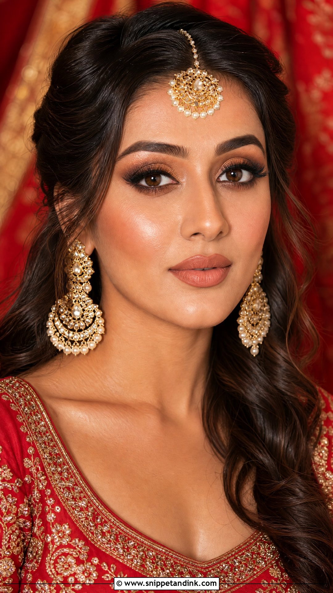 Nude Lip Indian Bridal Makeup - Snippet and Ink - 25 Indian Wedding Bridal Makeup Ideas