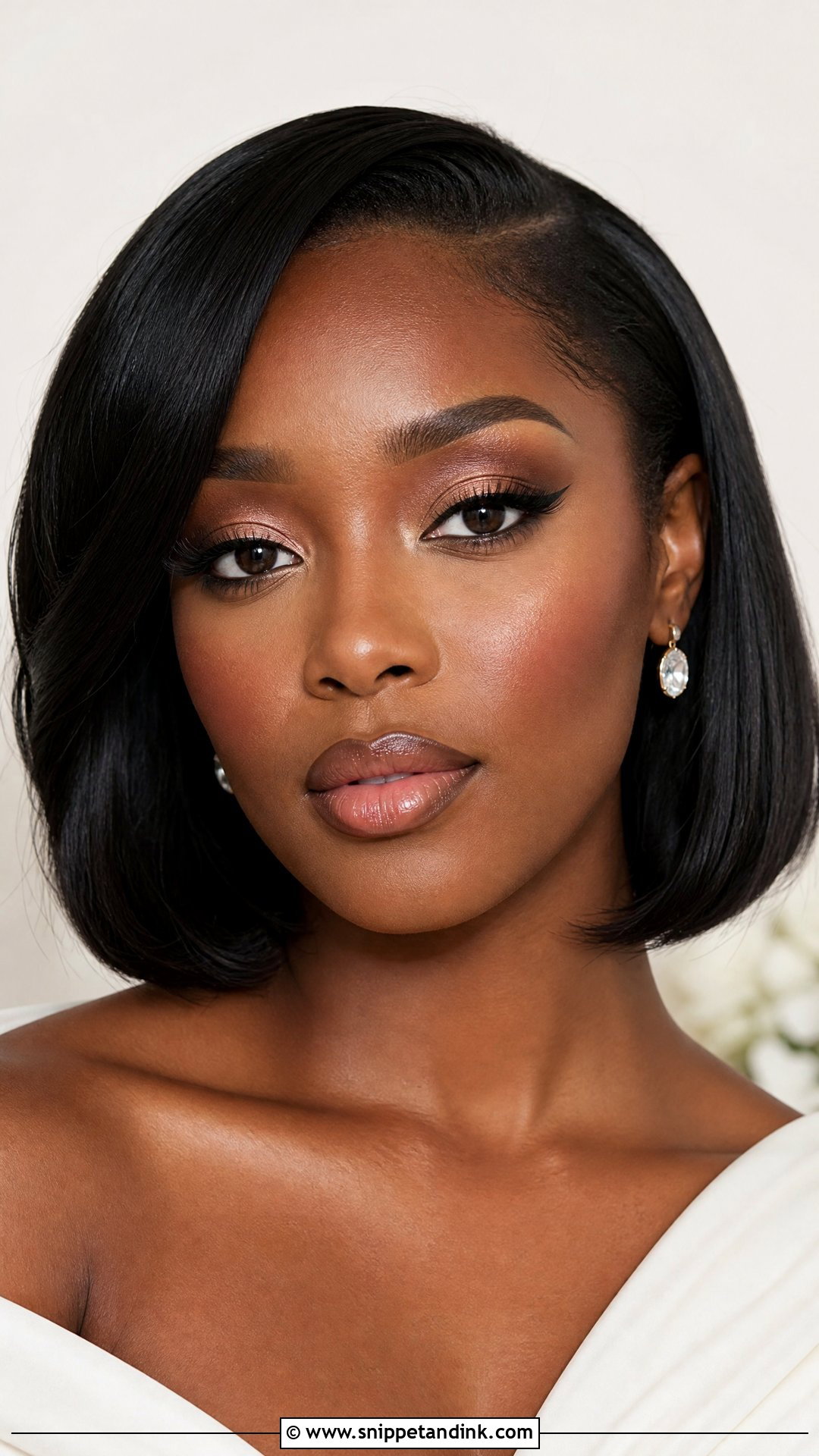 Nude Lip Wedding Makeup For Black Women - Snippet and Ink - 20 Wedding Make Up Black Women