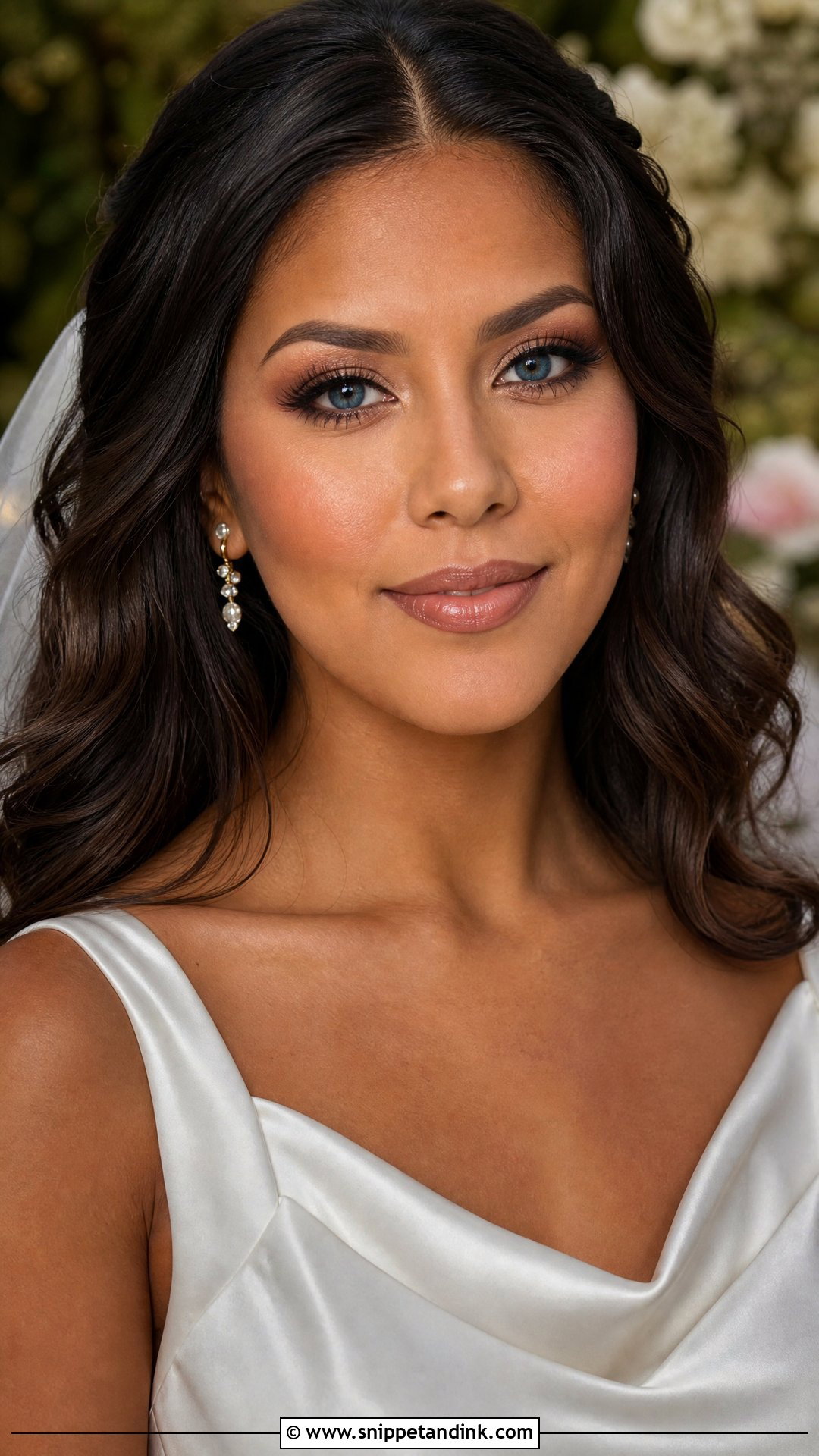 Nude Lip Wedding Makeup For Blue Eyes - Snippet and Ink - 35 Wedding Makeup for Blue Eyes
