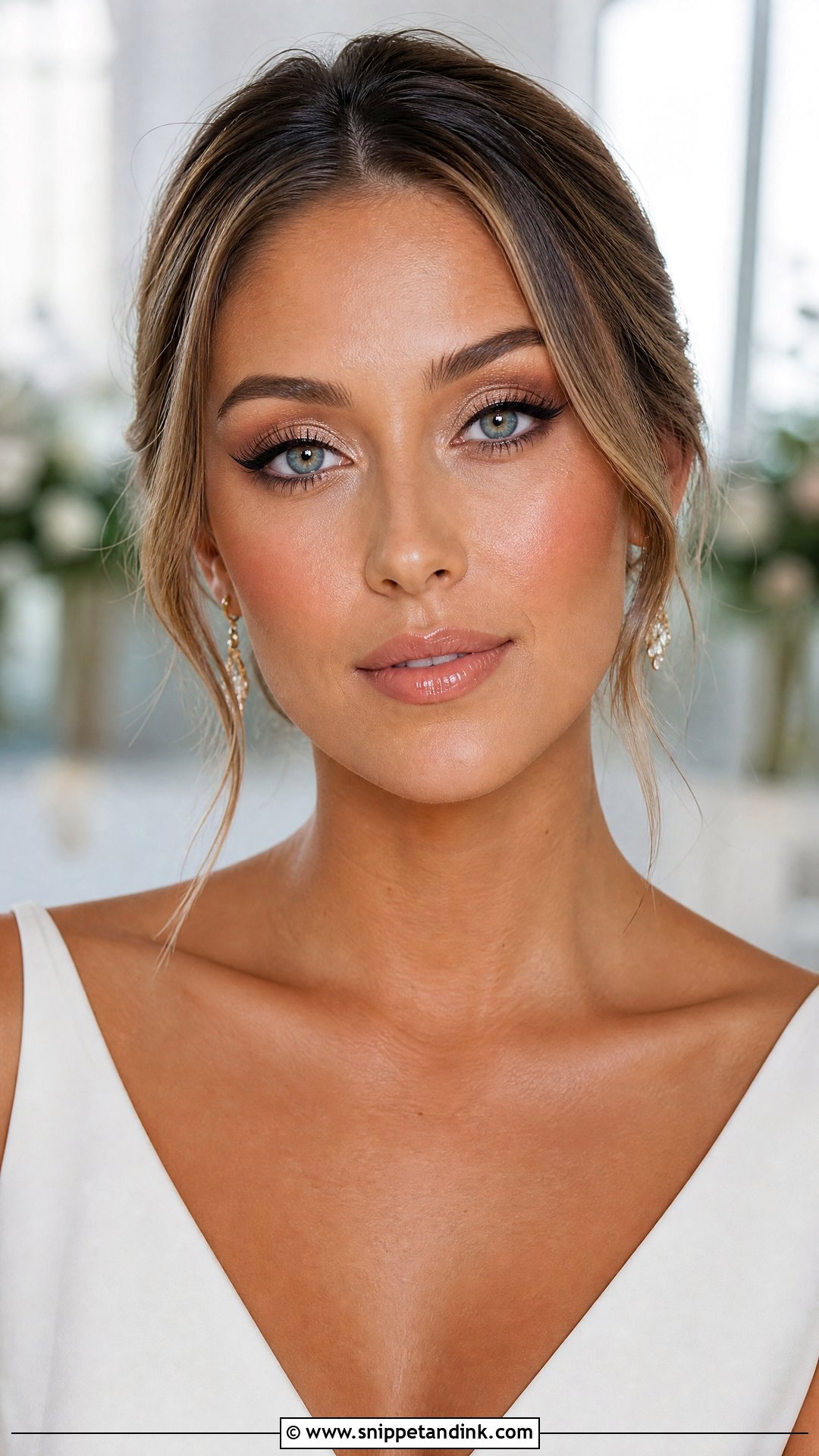 Nude Lip Wedding Makeup For Blue Eyes - Snippet and Ink - 25 Natural Wedding Makeup for Blue Eyes