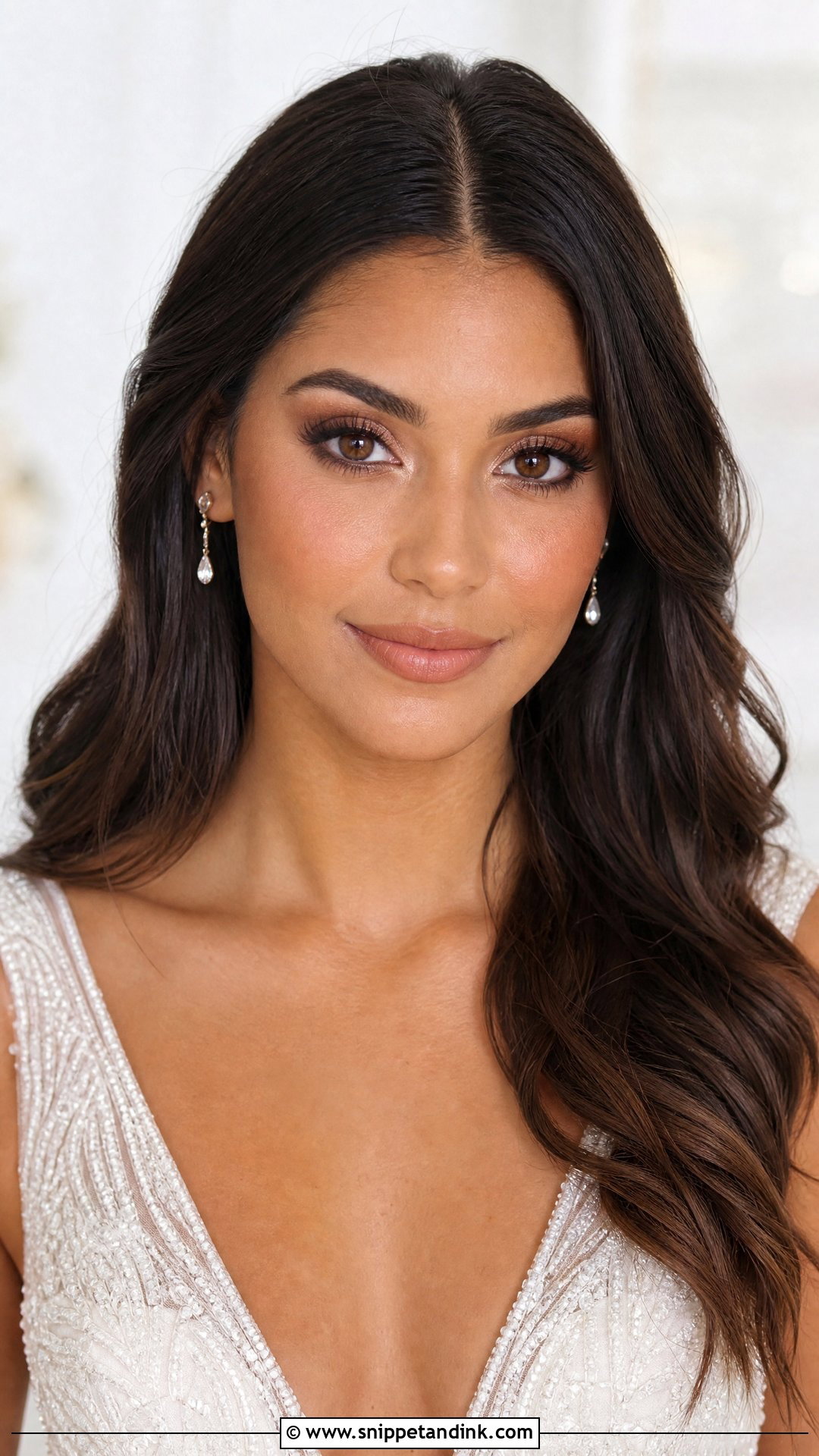 Nude Lip Wedding Makeup For Brown Eyes - Snippet and Ink - 25 Elegant Wedding Makeup for Brown Eyes