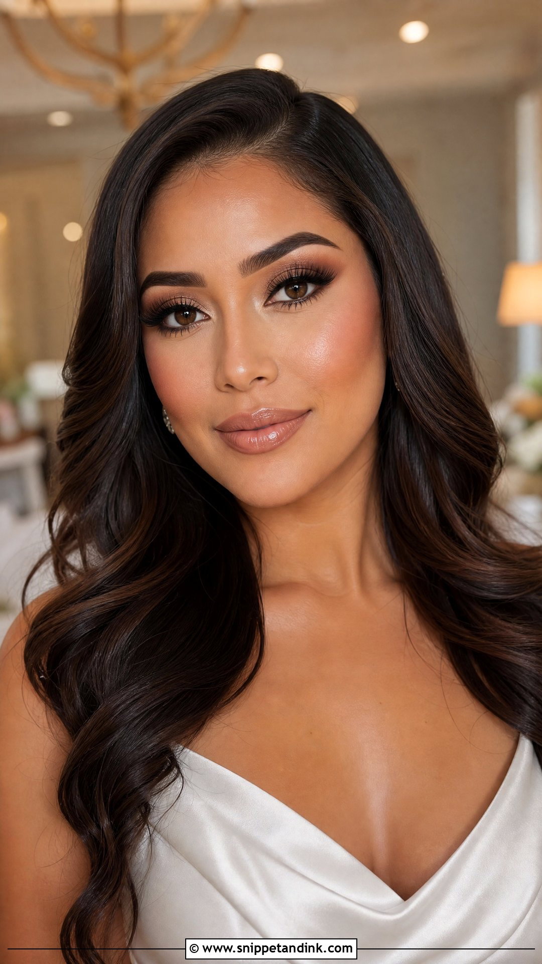 Nude Lip Wedding Makeup for Brown Eyes - Snippet and Ink - 20 Wedding Makeup Looks for Brown Eyes