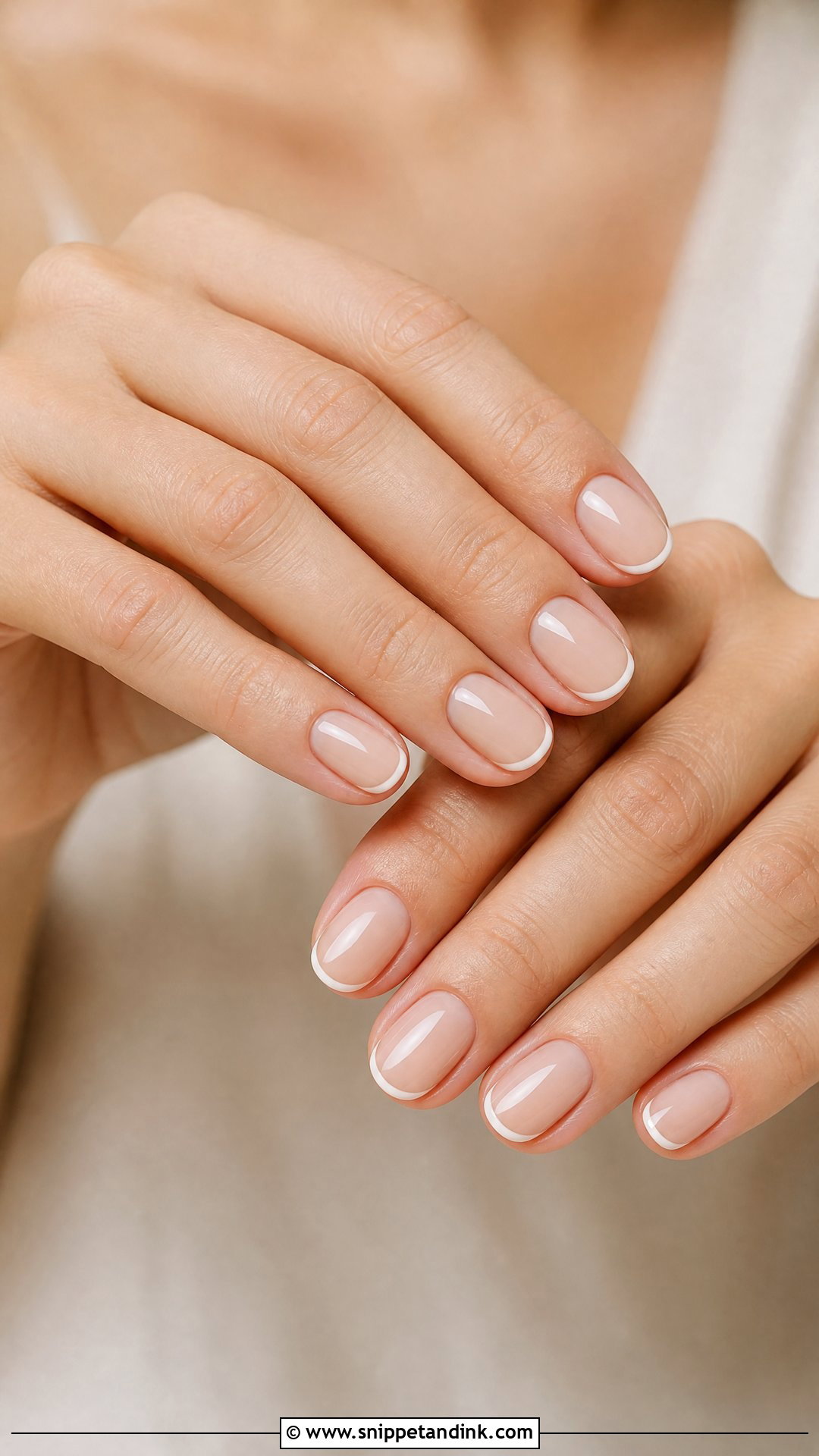 Nude Micro French Bridal Nails - Snippet and Ink - 25 Nude Bridal Nails