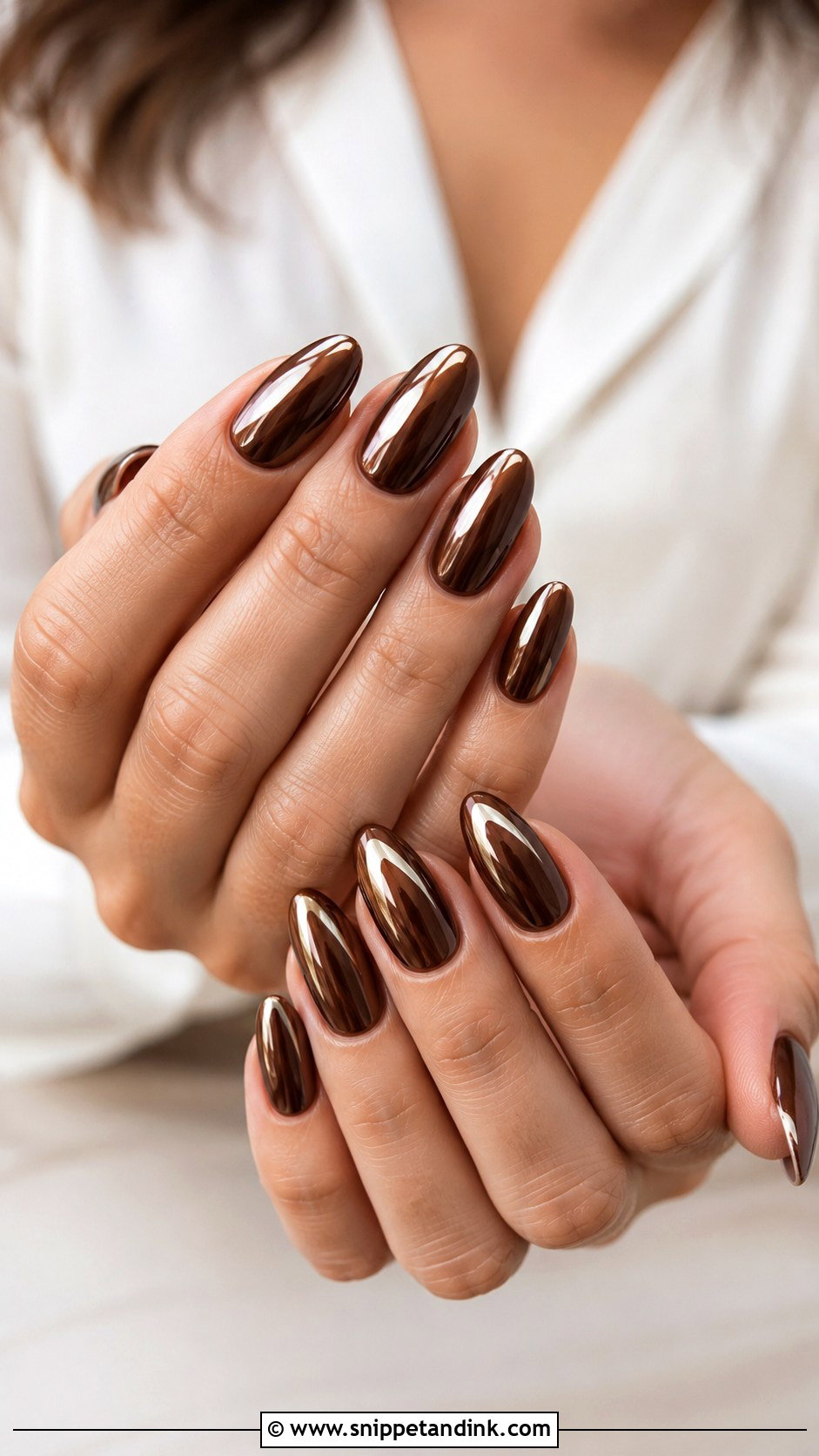 Nude Nails With Gold Foil - Snippet and Ink - 20 Autumn Wedding Nails