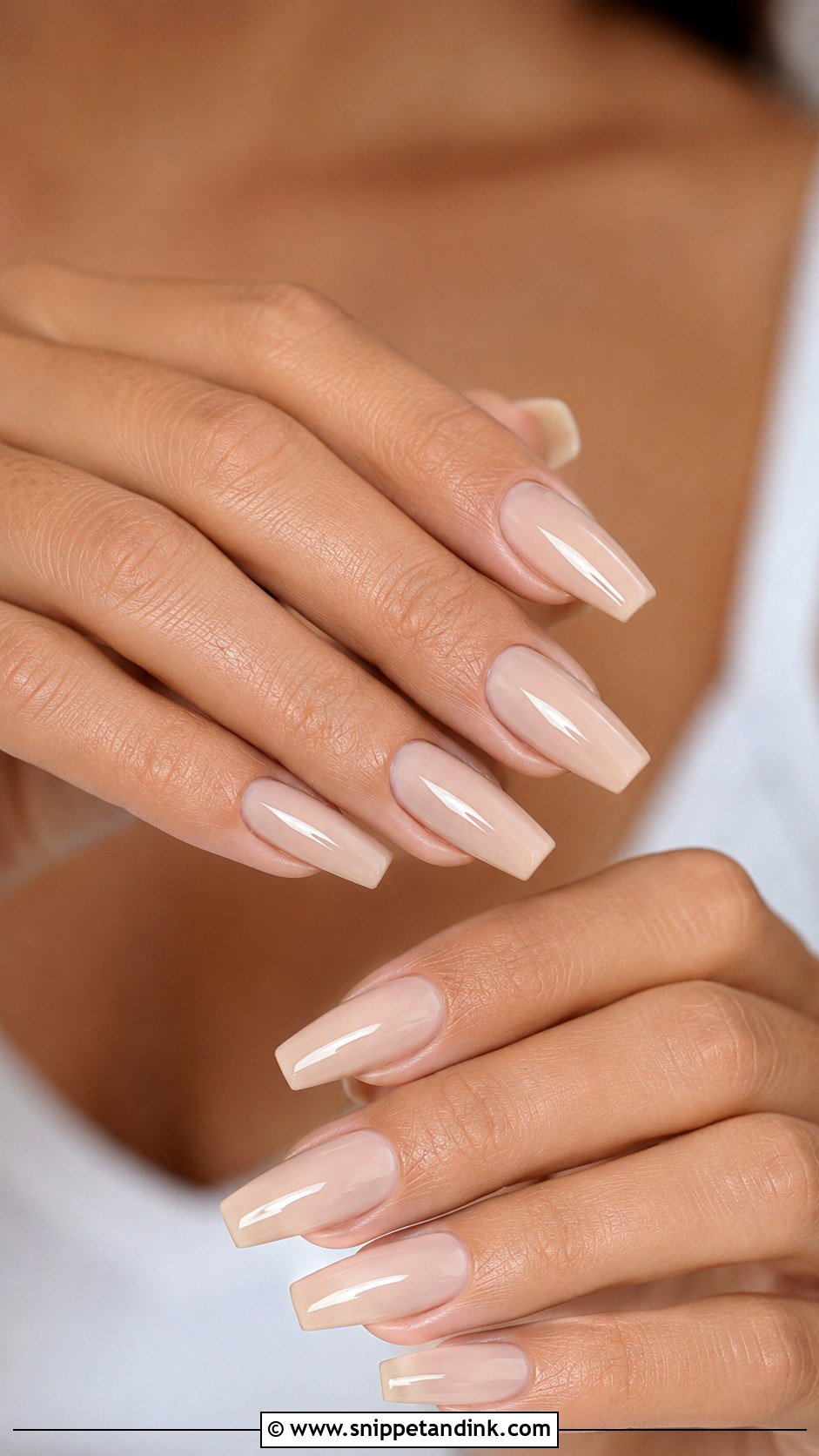 Nude Nails With Pearl Accents - Snippet and Ink - 20 Neutral Wedding Nails for Bride
