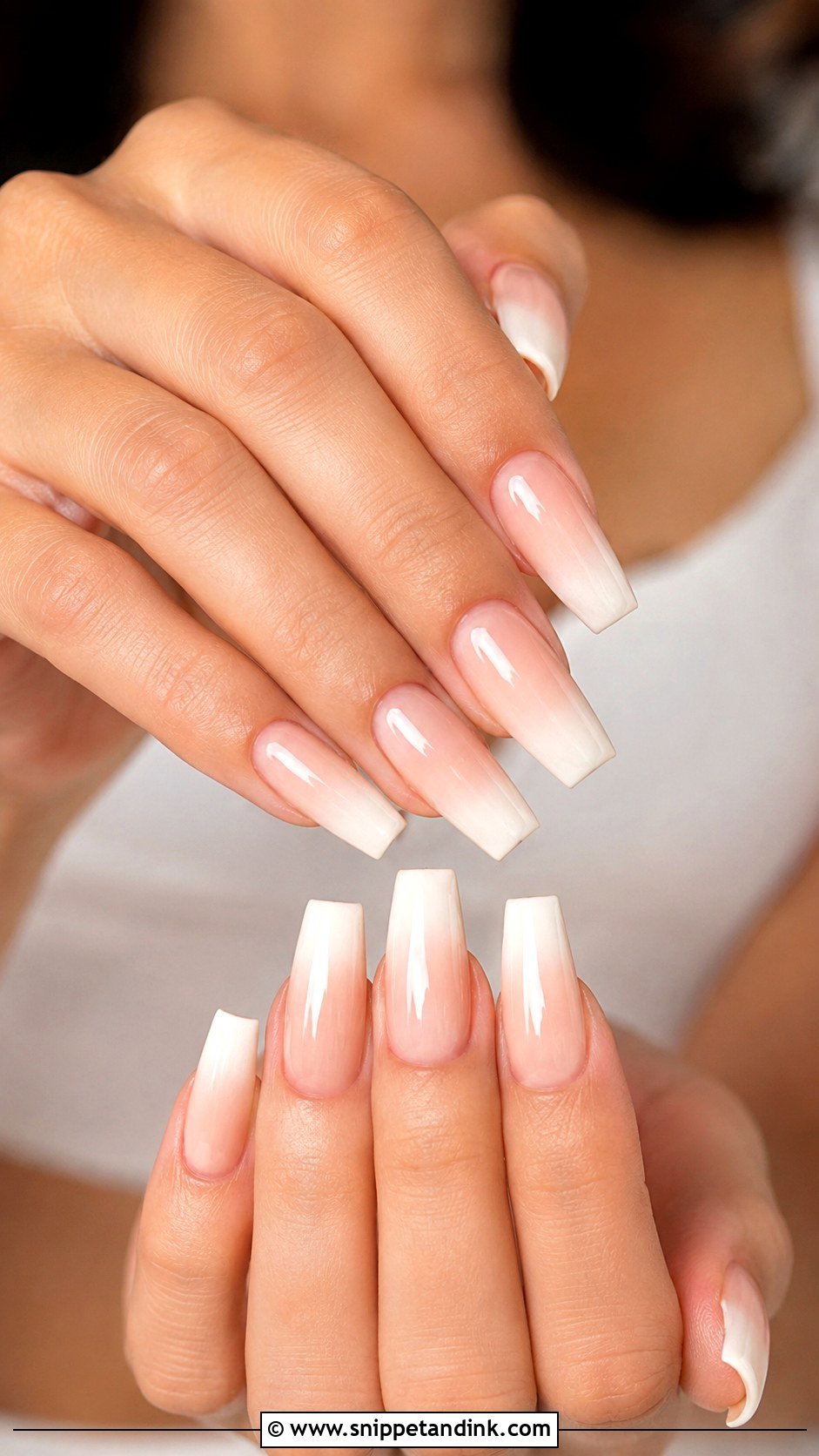 Nude Ombre Acrylic Bridesmaid Nails - Snippet and Ink - 20 Acrylic Bridesmaid Wedding Nails