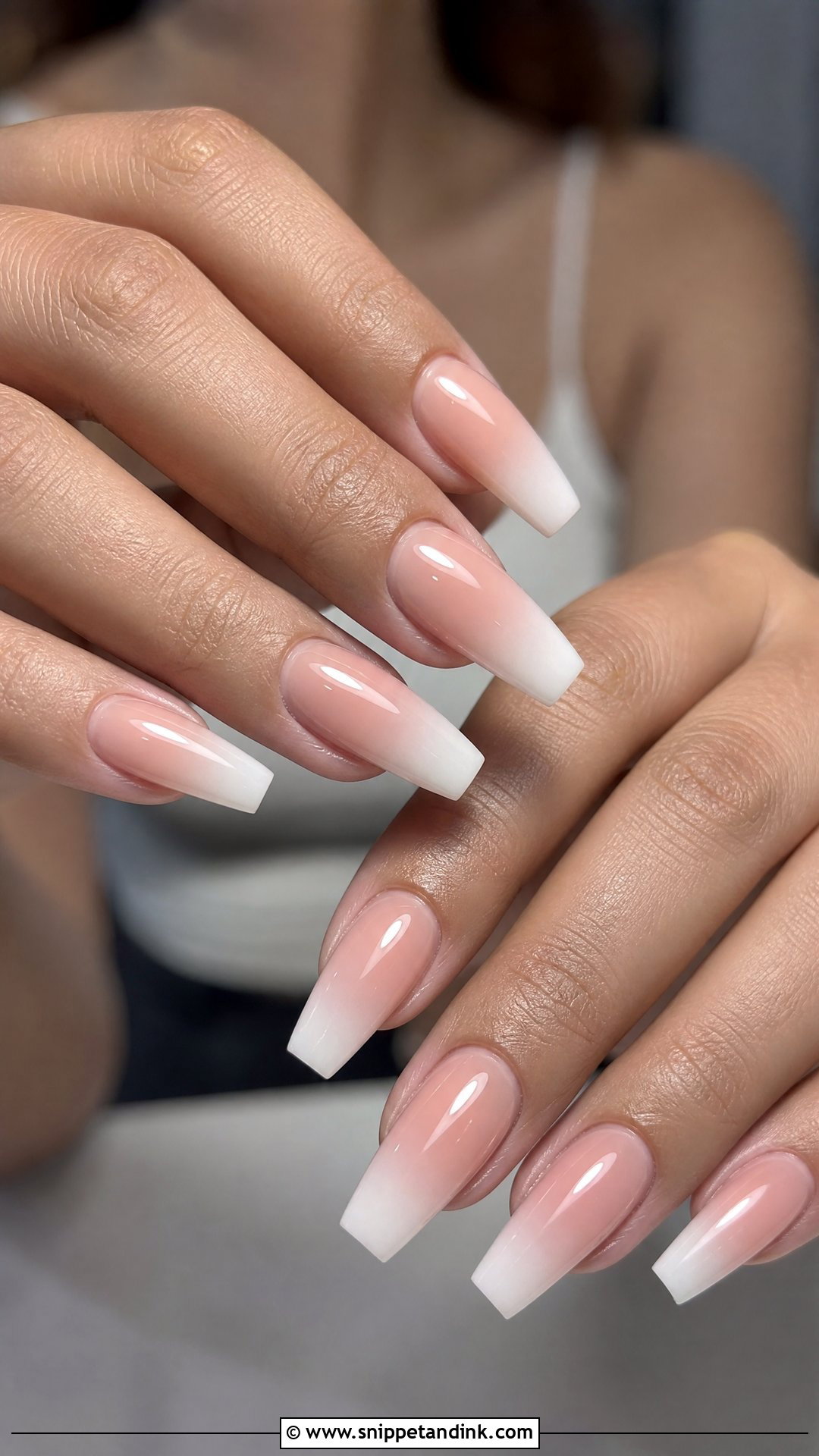 Nude Ombre Gel Wedding Nails - Snippet and Ink - 20 Classy Gel Wedding Nails for Bride