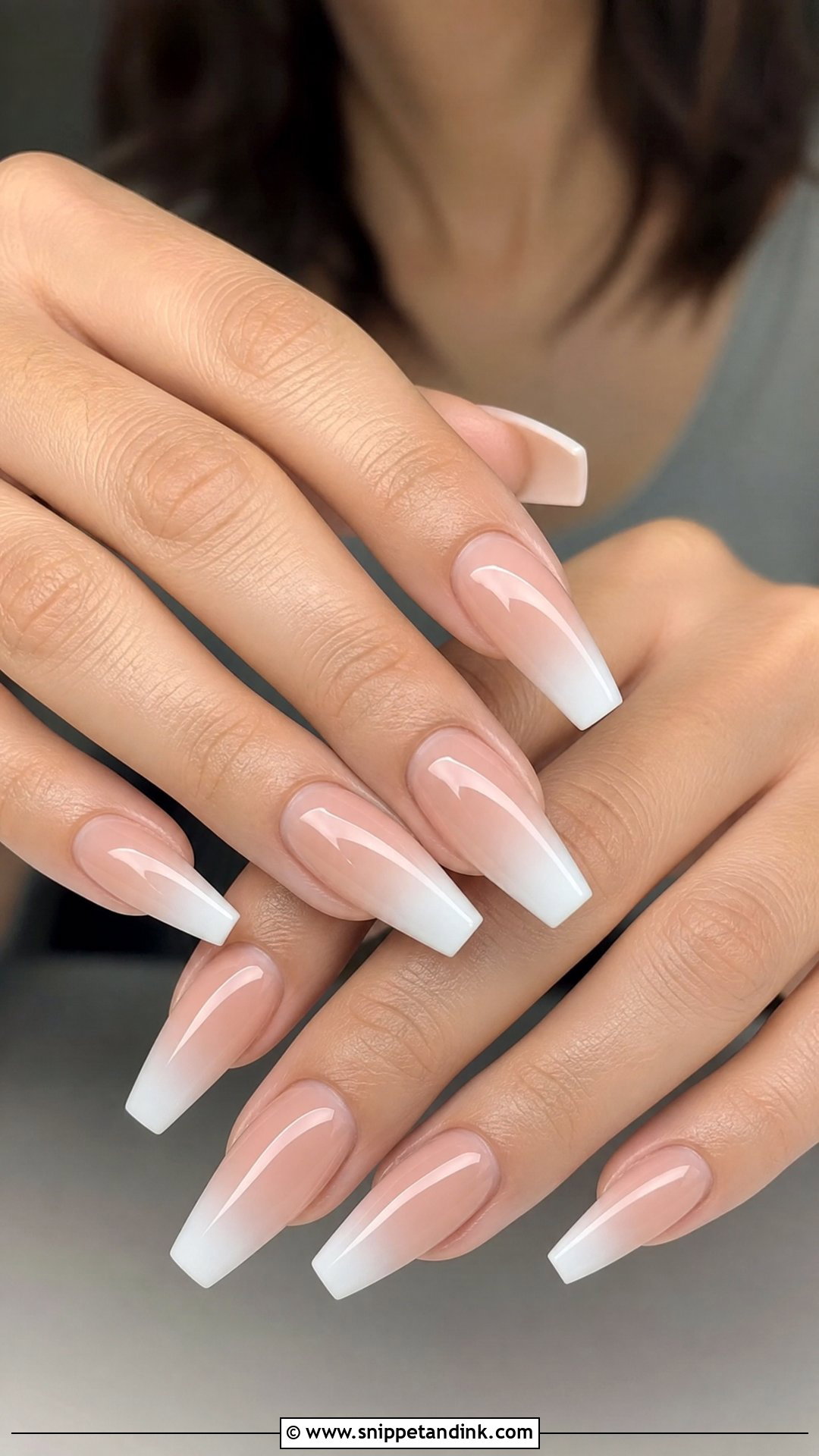 Nude Ombre Wedding Acrylic Nails - Snippet and Ink - 25 Wedding Acrylic Nails