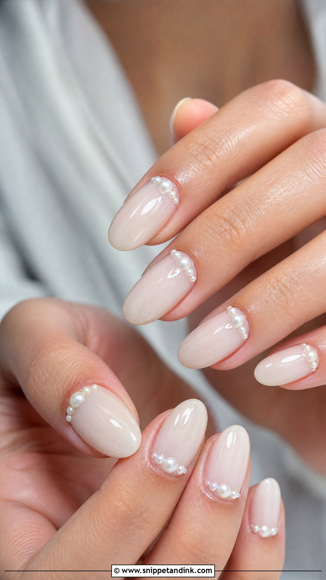 Nude Pearl Bridal Nails - Snippet and Ink - 25 Nude Bridal Nails