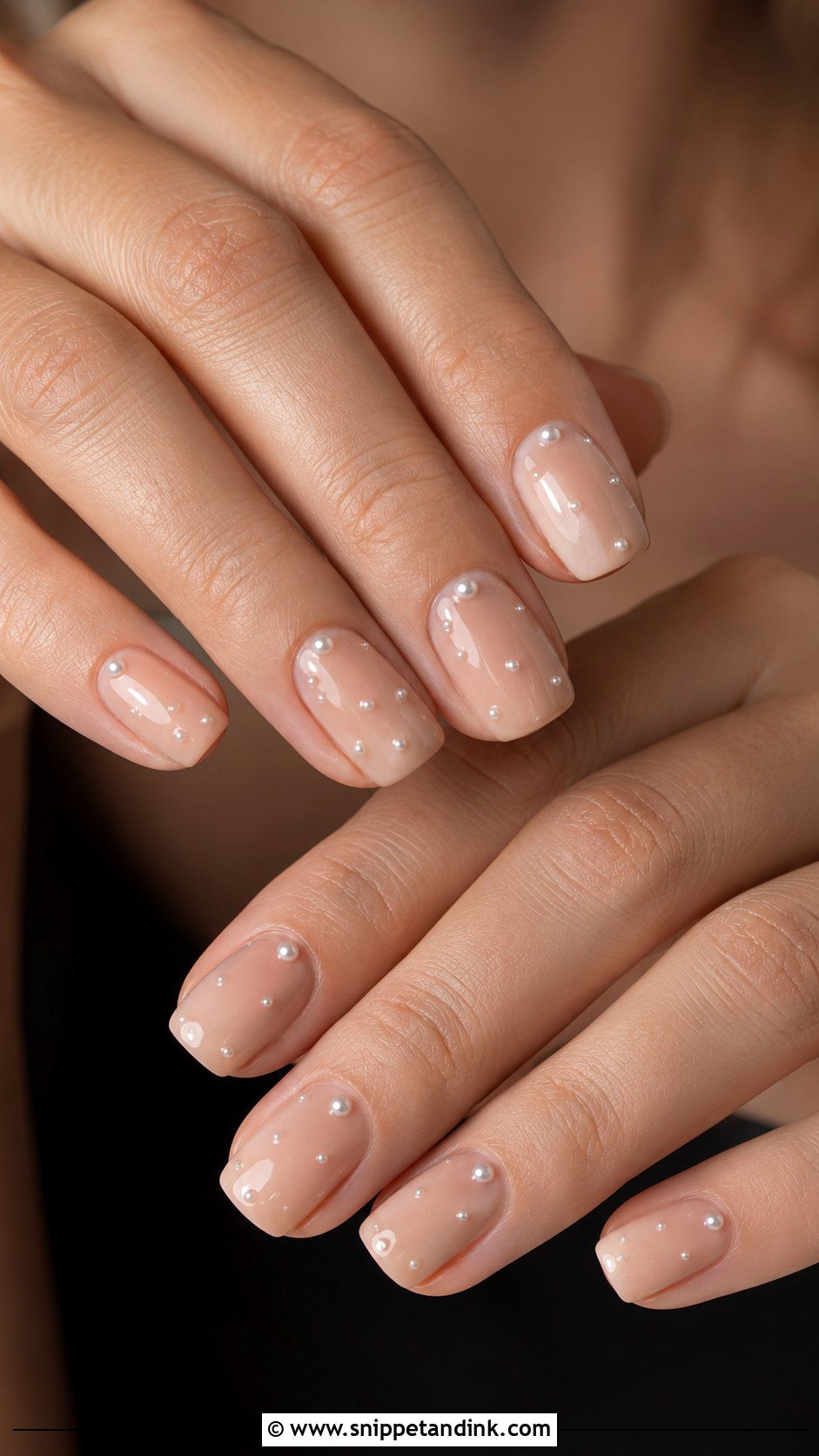 Nude Pearl Nails - Snippet and Ink - 20 Nail Art Designs for Wedding Functions