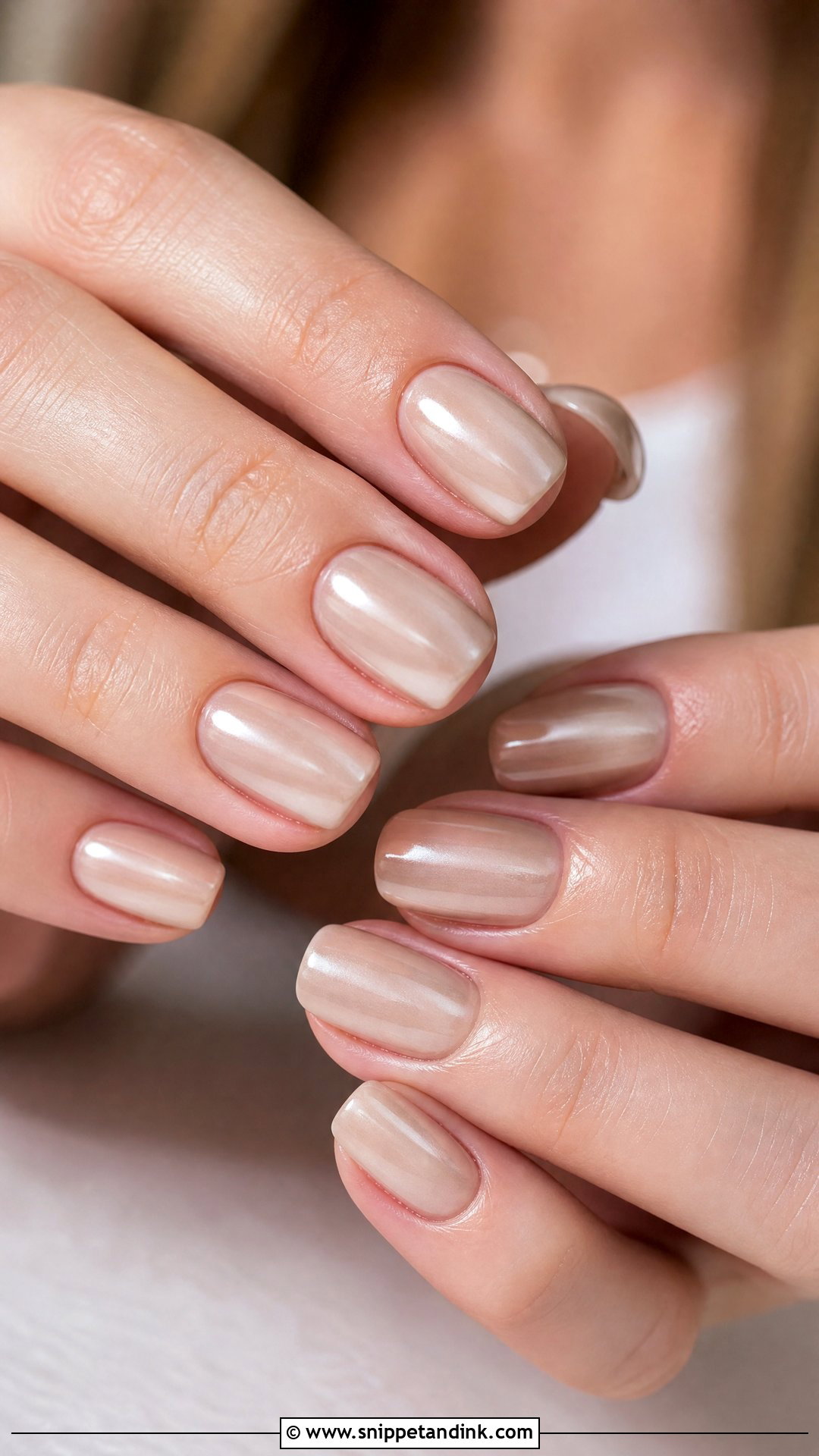 Nude Pearl Wedding Nails - Snippet and Ink - 25 Pearl Wedding Nails