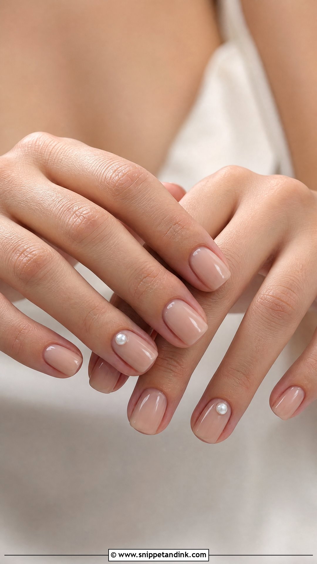 Nude Pearl Wedding Nails - Snippet and Ink - 25 Wedding Nails with Pearls