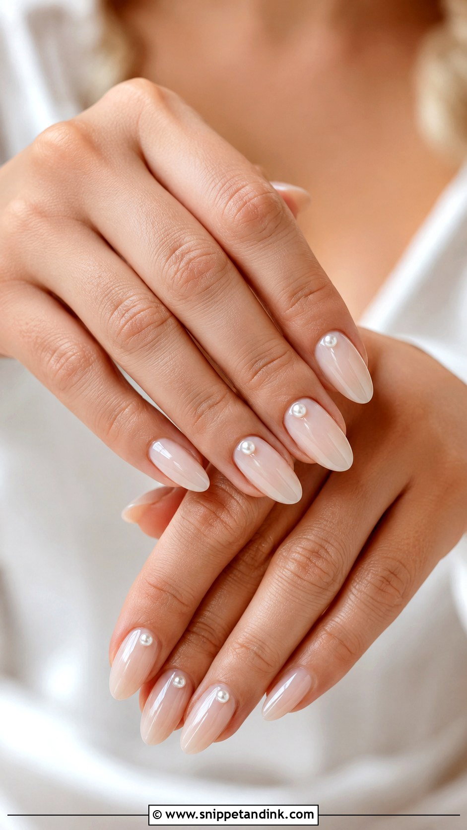 Nude Pearl Wedding Nails - Snippet and Ink - 20 Nude Nails for Wedding