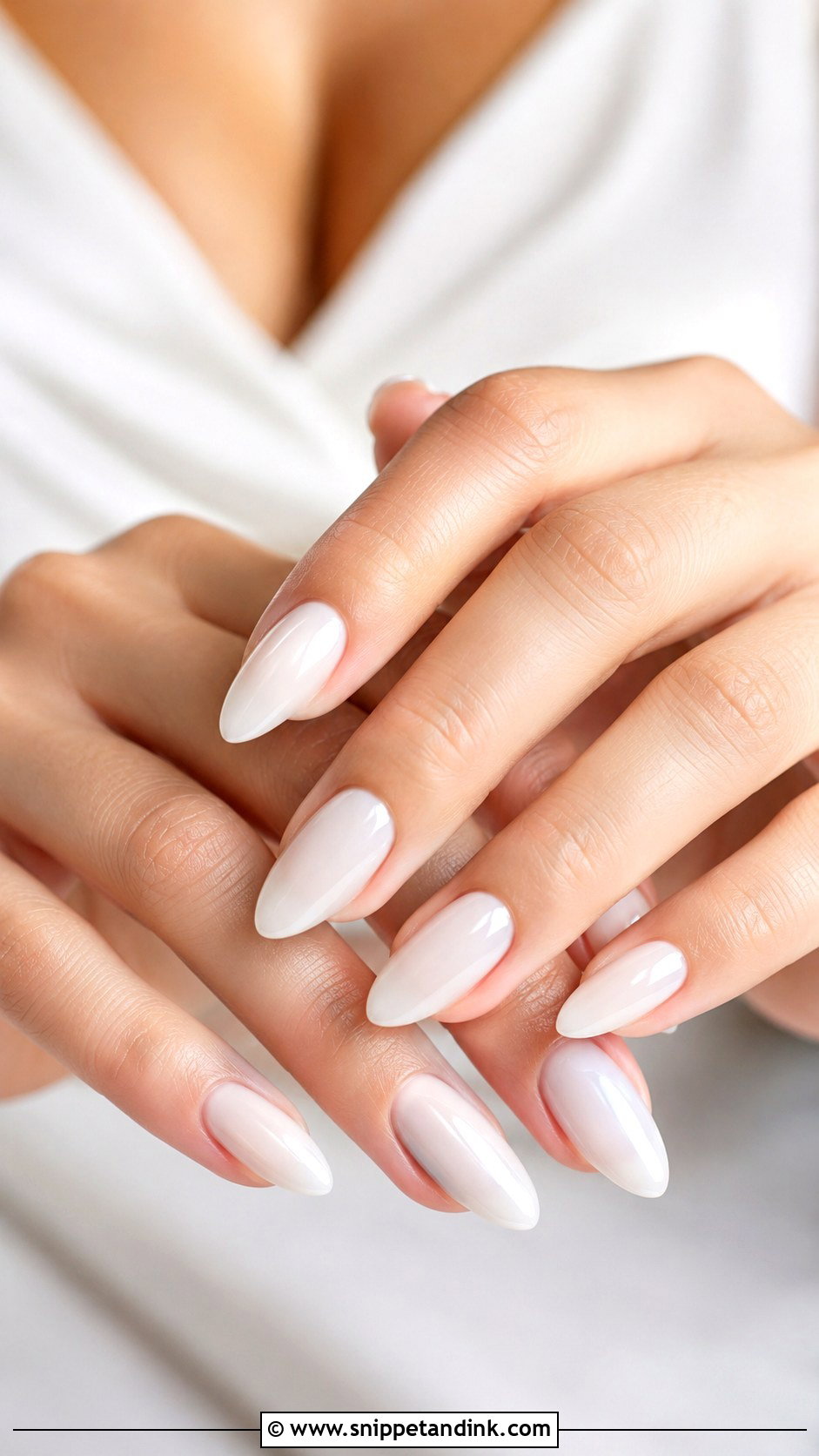 Nude Pink Acrylic Almond Wedding Nails - Snippet and Ink - 20 Acrylic Almond Wedding Nails for Bride