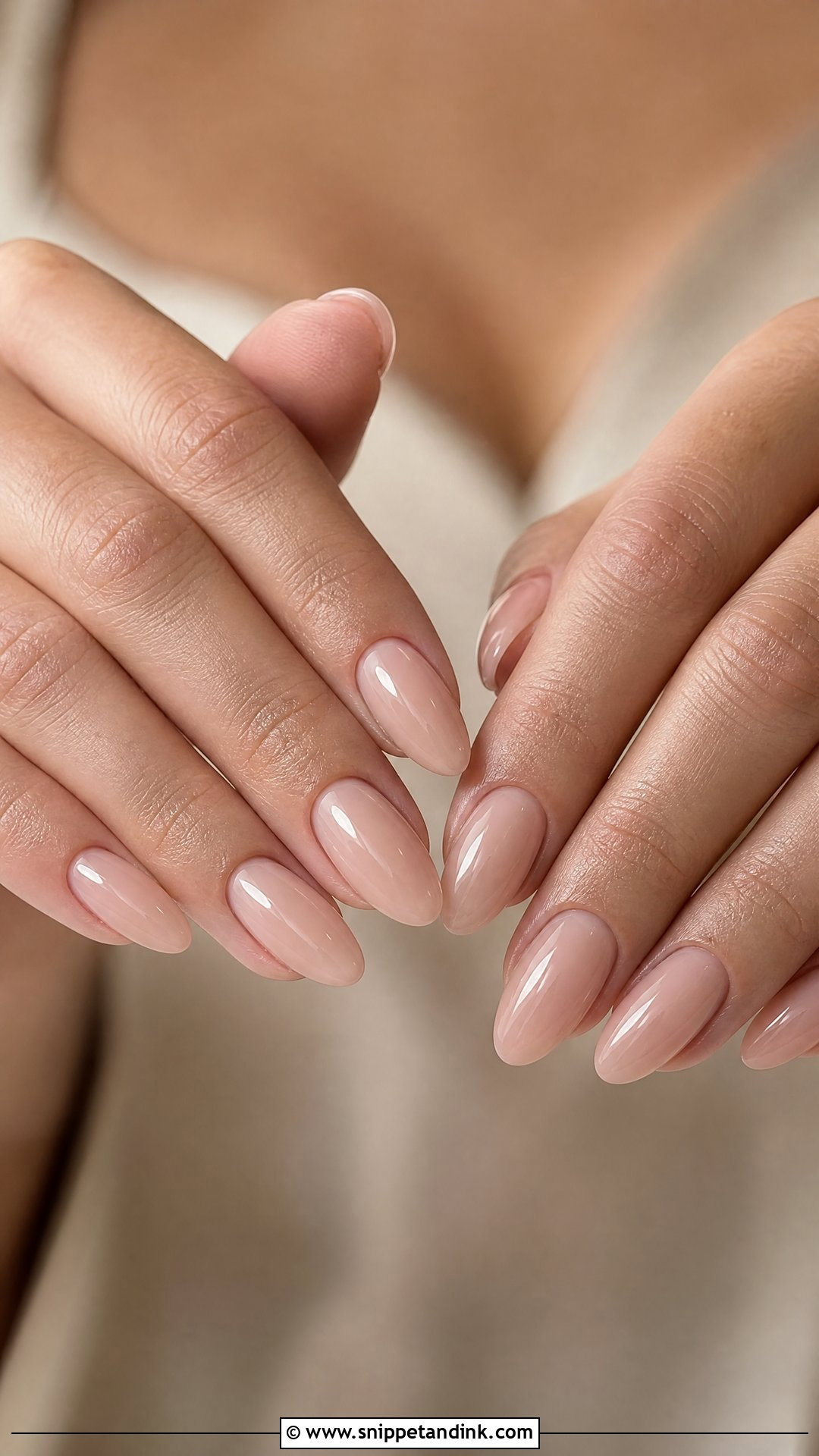 Nude Pink Almond Bridal Nails - Snippet and Ink - 25 Almond Bridal Nails