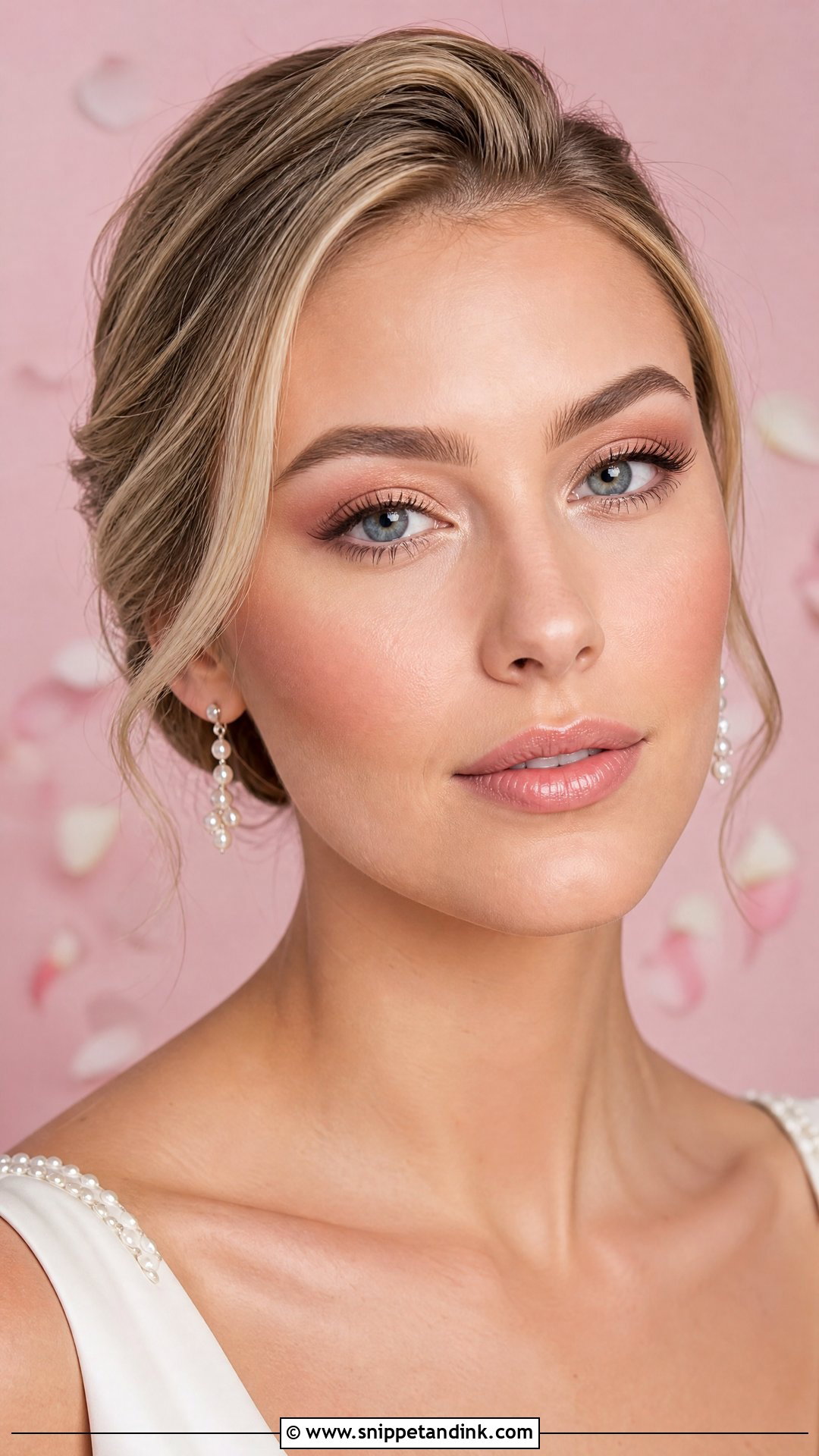 Nude Pink Bridal Makeup For Blue Eyes - Snippet and Ink - 30 Soft Glam Bridal Makeup for Blue Eyes