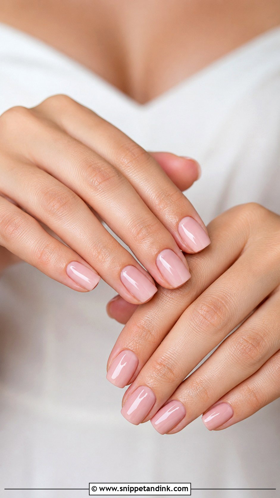Nude Pink Bridal Nails - Snippet and Ink - 20 Bridal Nail Design Ideas