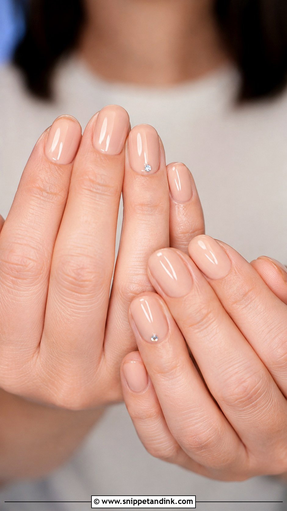Nude Round Wedding Nails - Snippet and Ink - 20 Round Wedding Nails