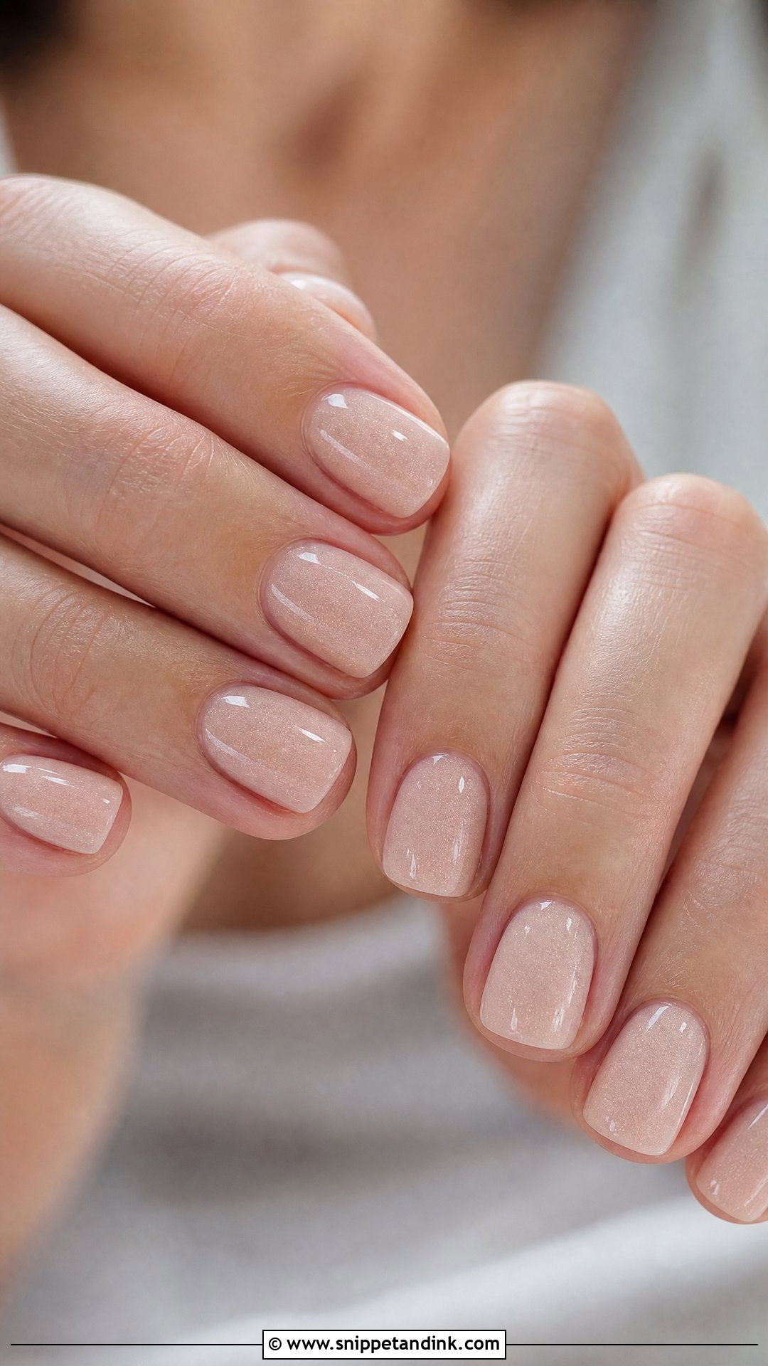 Nude Short Bridal Nails - Snippet and Ink - 25 Short Bridal Nails