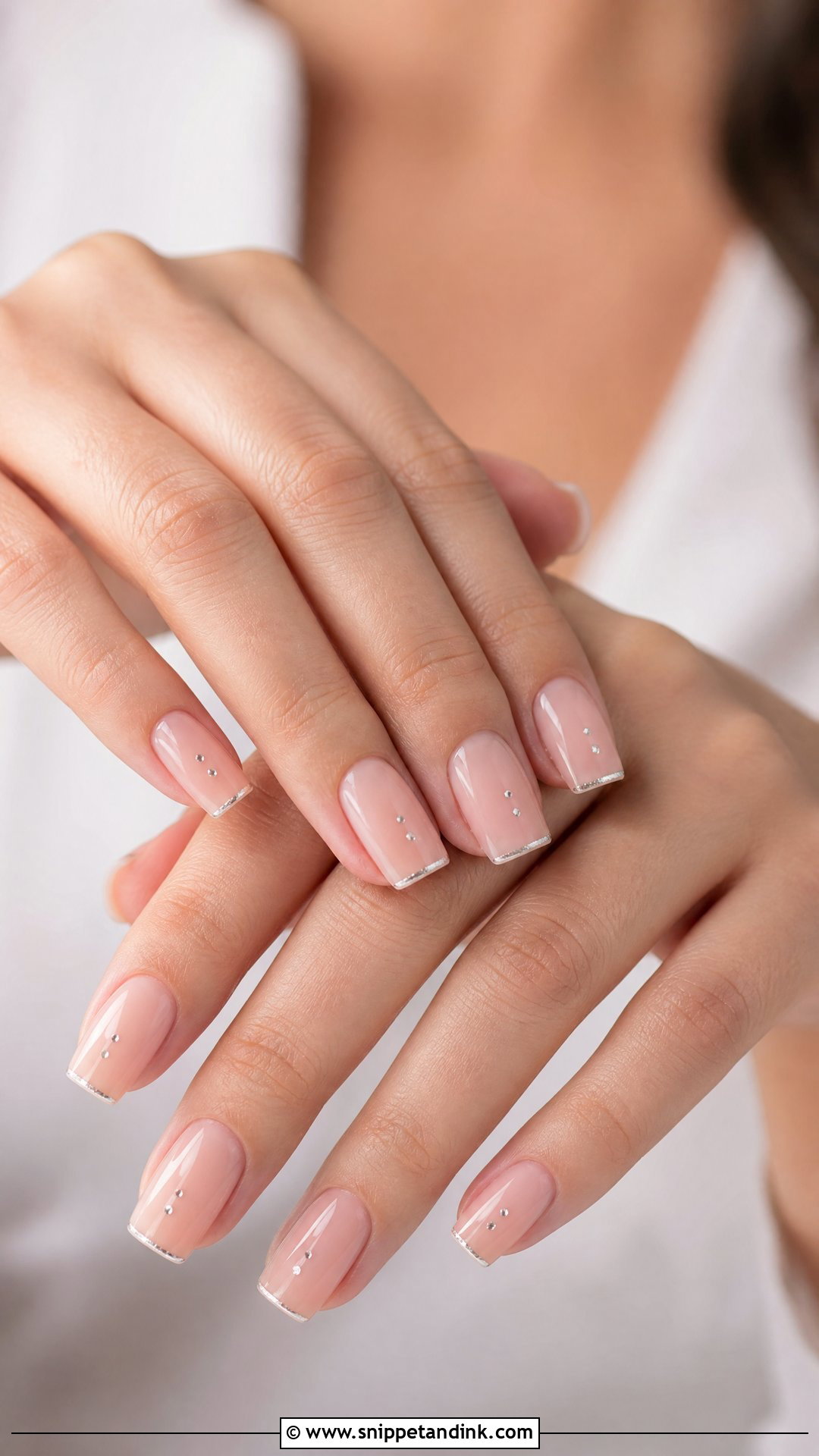 Nude Silver Wedding Nails - Snippet and Ink - 25 Nude Wedding Nails