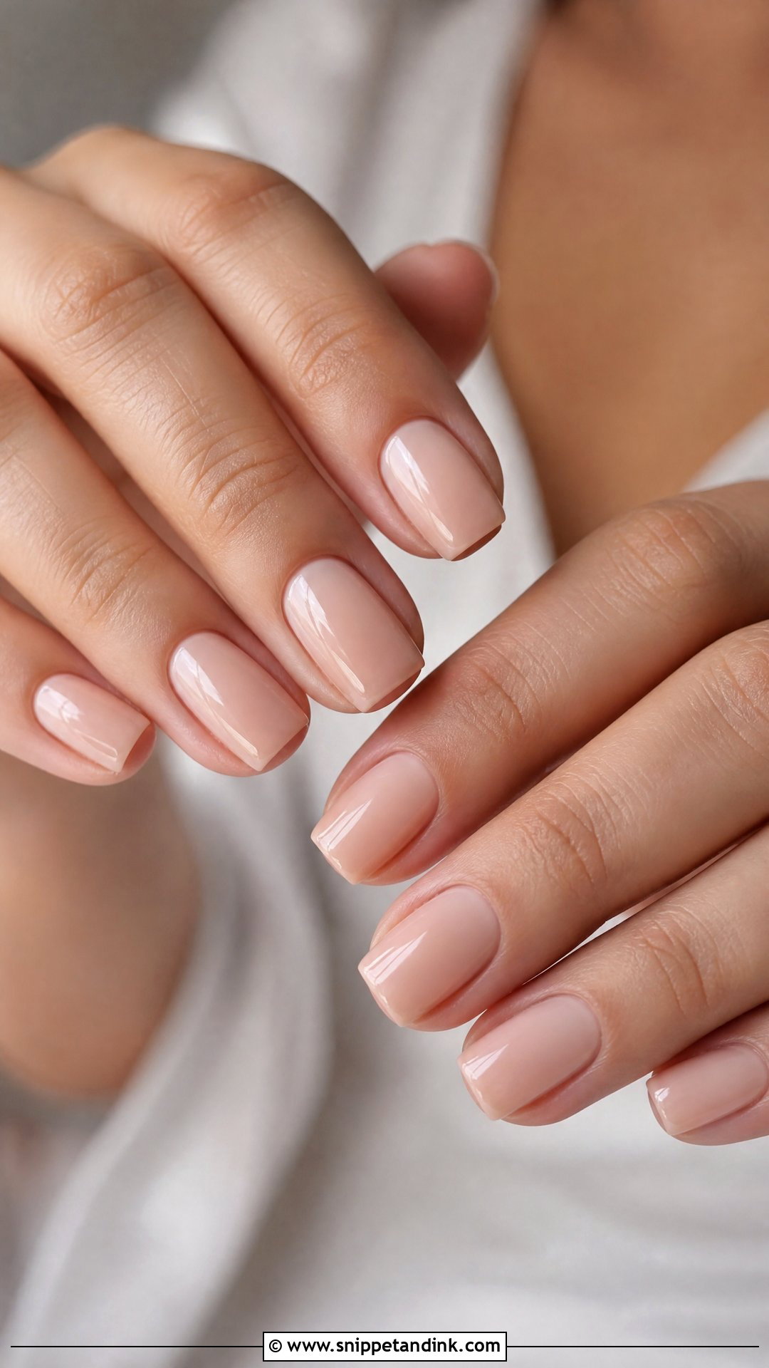Nude Square Bridal Nails - Snippet and Ink - 25 Nude Bridal Nails