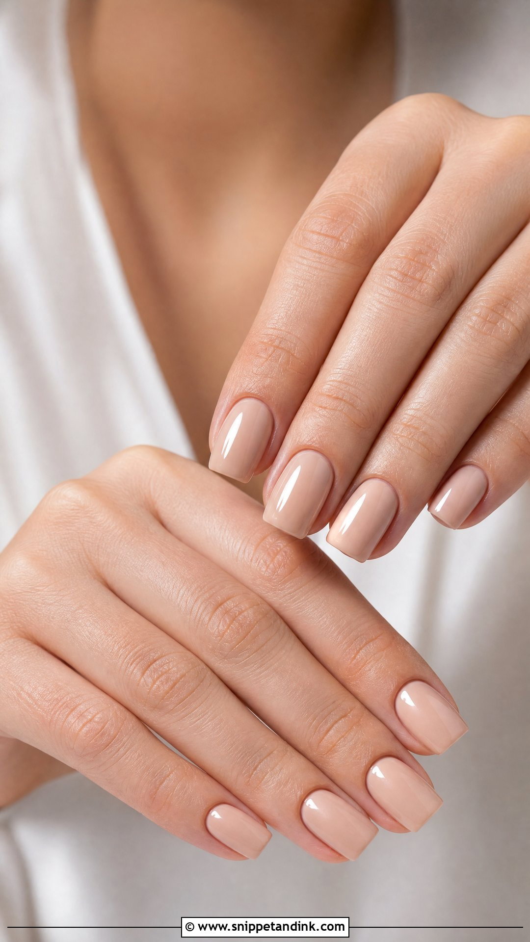Nude Square Bridal Nails - Snippet and Ink - 25 Square Bridal Nails