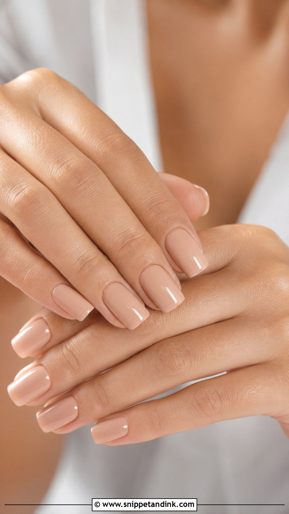 Nude Square Bridal Nails - Snippet and Ink - 20 Square Bridal Wedding Nails