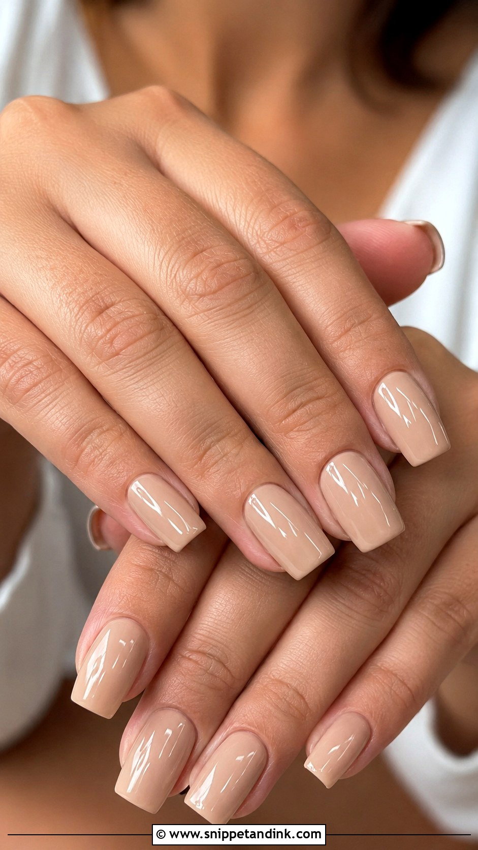 Nude Square Wedding Guest Nails - Snippet and Ink - 20 Square Wedding Guest Nails