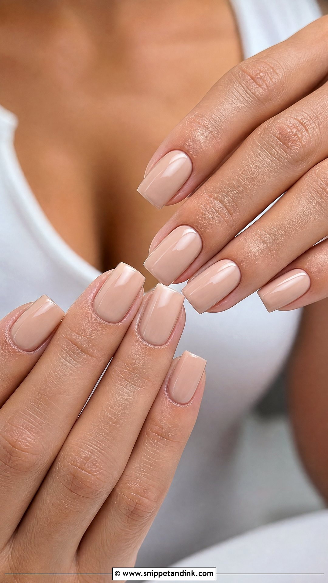 Nude Square Wedding Nails - Snippet and Ink - 25 Nude Wedding Nails