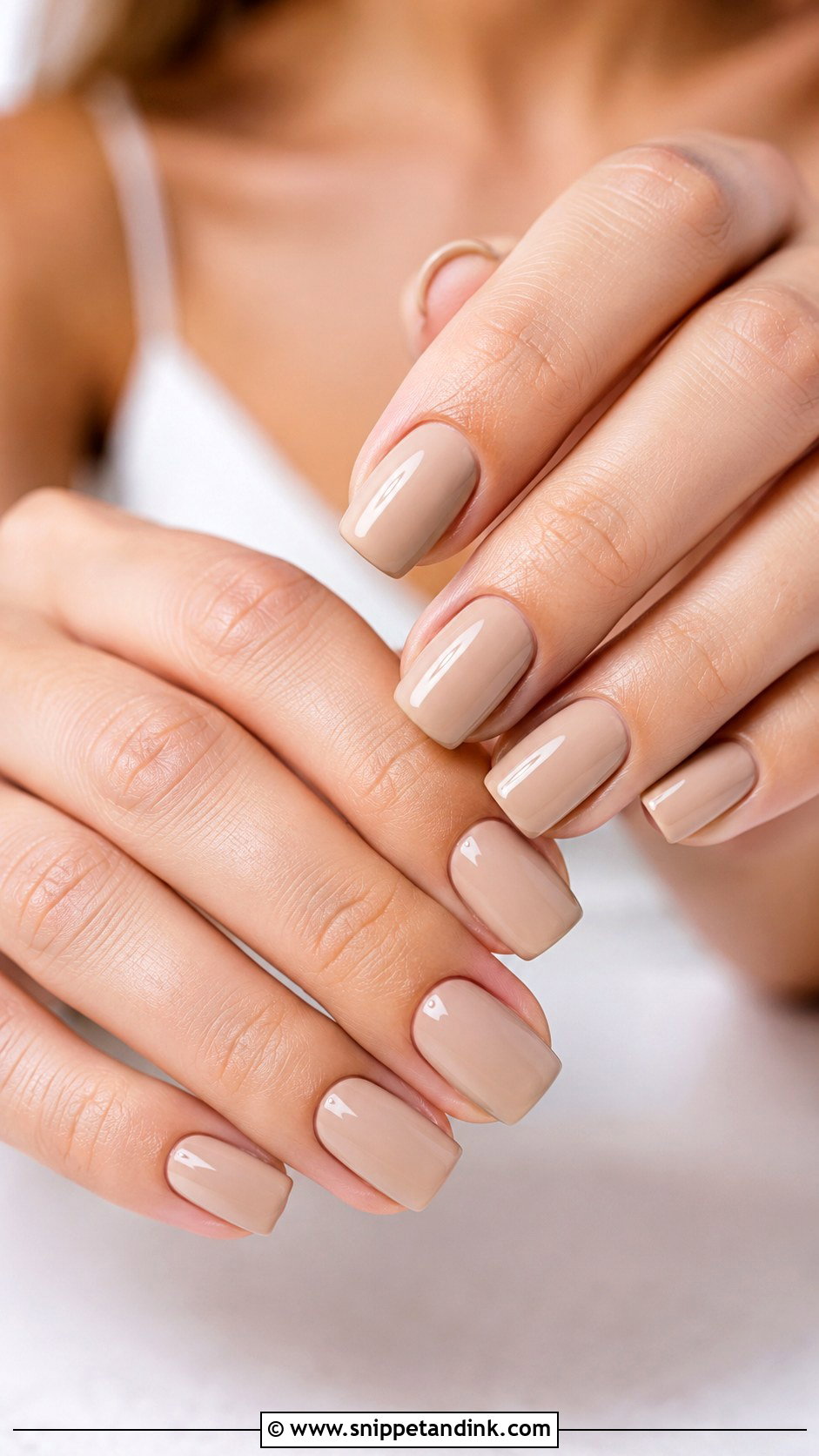 Nude Square Wedding Nails - Snippet and Ink - 30 Wedding Nails Square