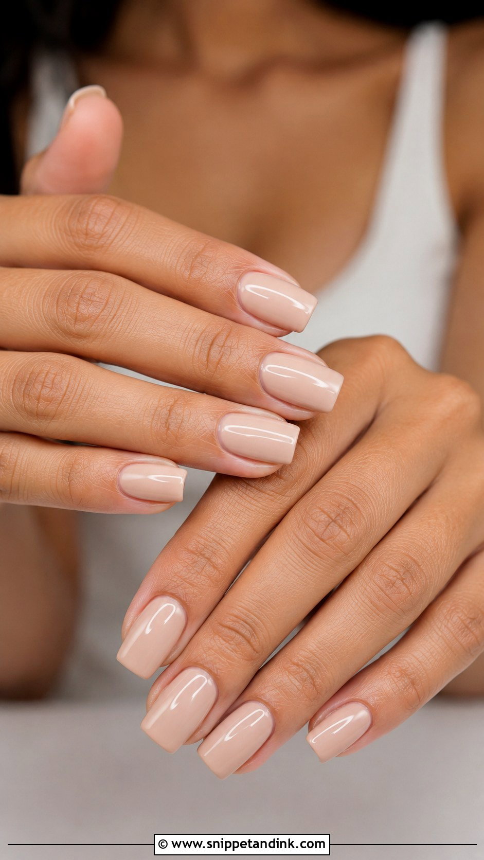 Nude Square Wedding Nails - Snippet and Ink - 20 Nude Nails for Wedding