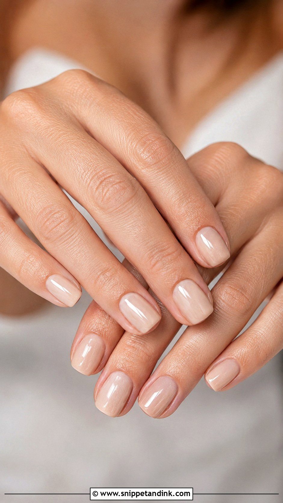 Nude Squoval Wedding Nails - Snippet and Ink - 20 Squoval Wedding Nails