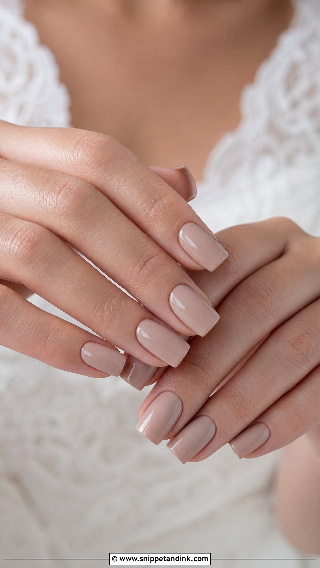 Nude Taupe Bridal Nails - Snippet and Ink - 25 Nude Bridal Nails