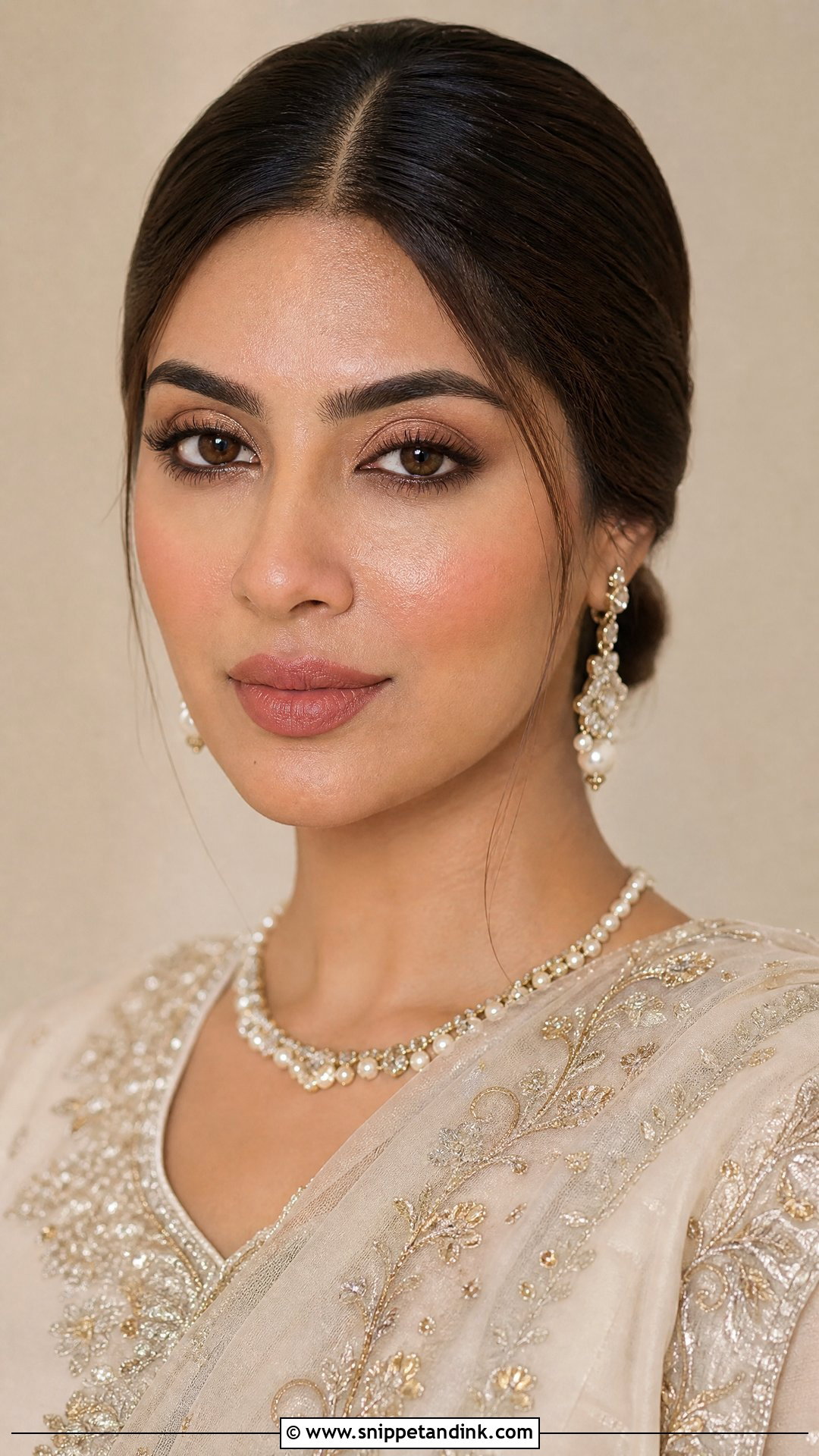 Nude Walima Bridal Makeup - Snippet and Ink - 20 Pakistani Bridal Walima Makeup Look Ideas