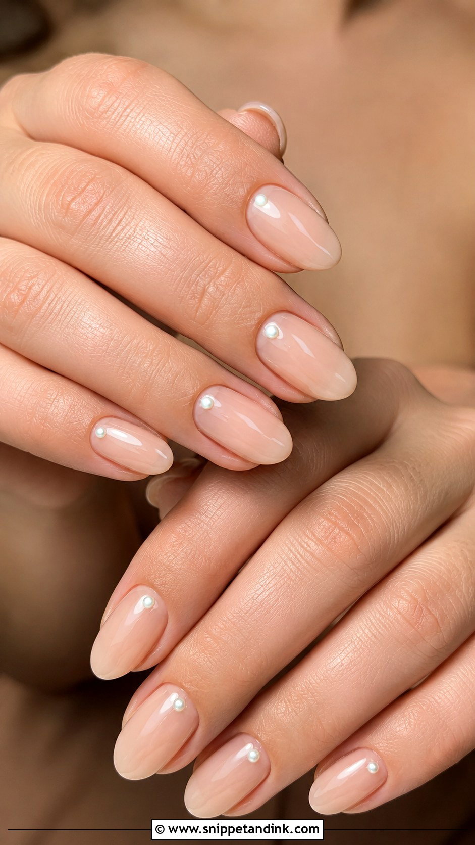 Nude Wedding Nails With Pearls - Snippet and Ink - 20 Wedding Nails for Bride 2025