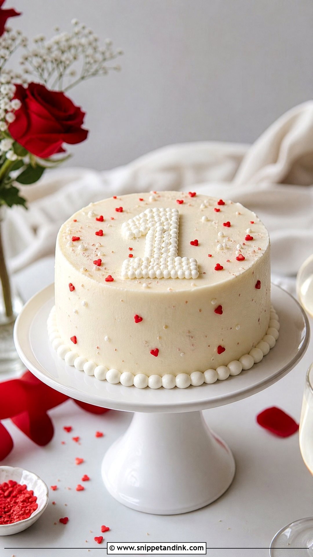 Number 1 Anniversary Cake - Snippet and Ink - 25 1 Month Anniversary Cake Ideas