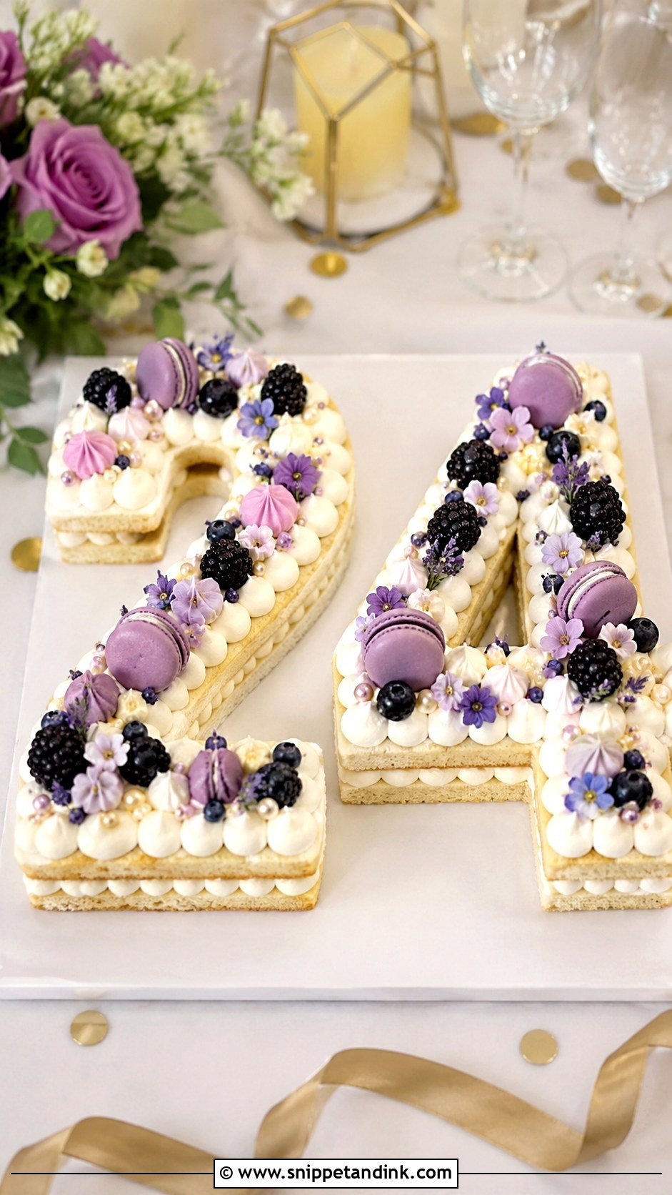 Number 24 Anniversary Cake - Snippet and Ink - 20 24th Anniversary Cake Ideas