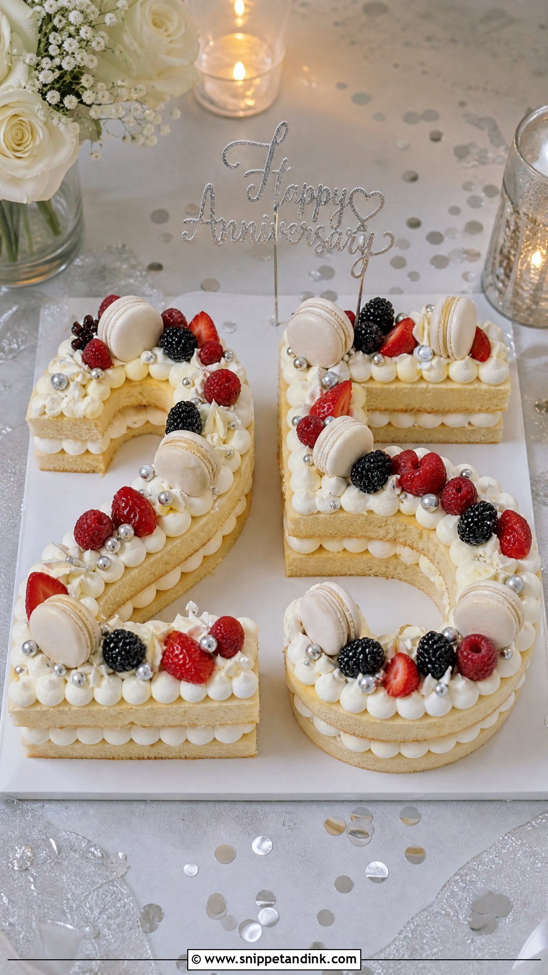 Number 25 Anniversary Cake - Snippet and Ink - 25 25th Anniversary Cake Ideas