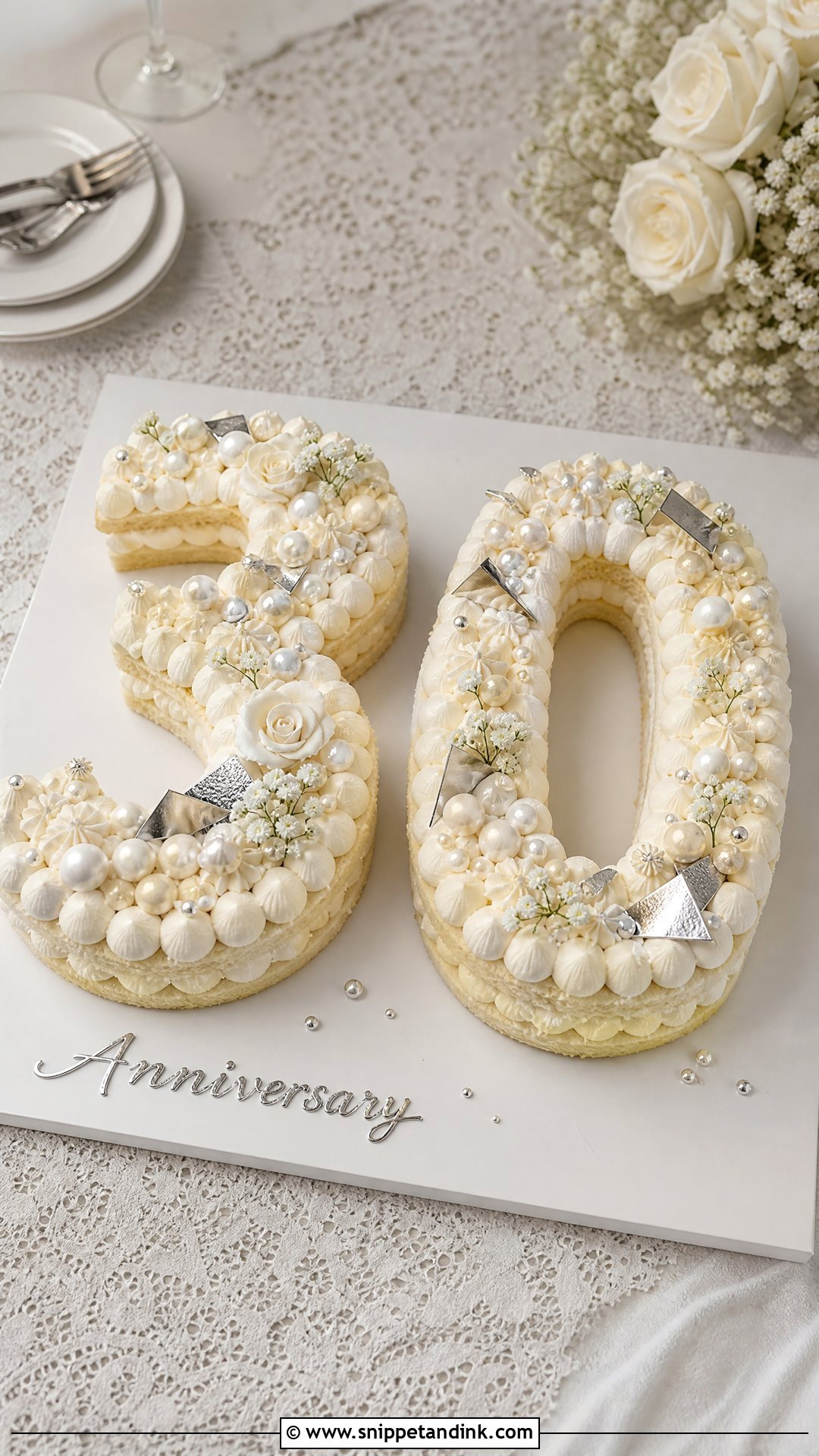 Number 30 Anniversary Cake - Snippet and Ink - 25 30th Anniversary Cake Ideas