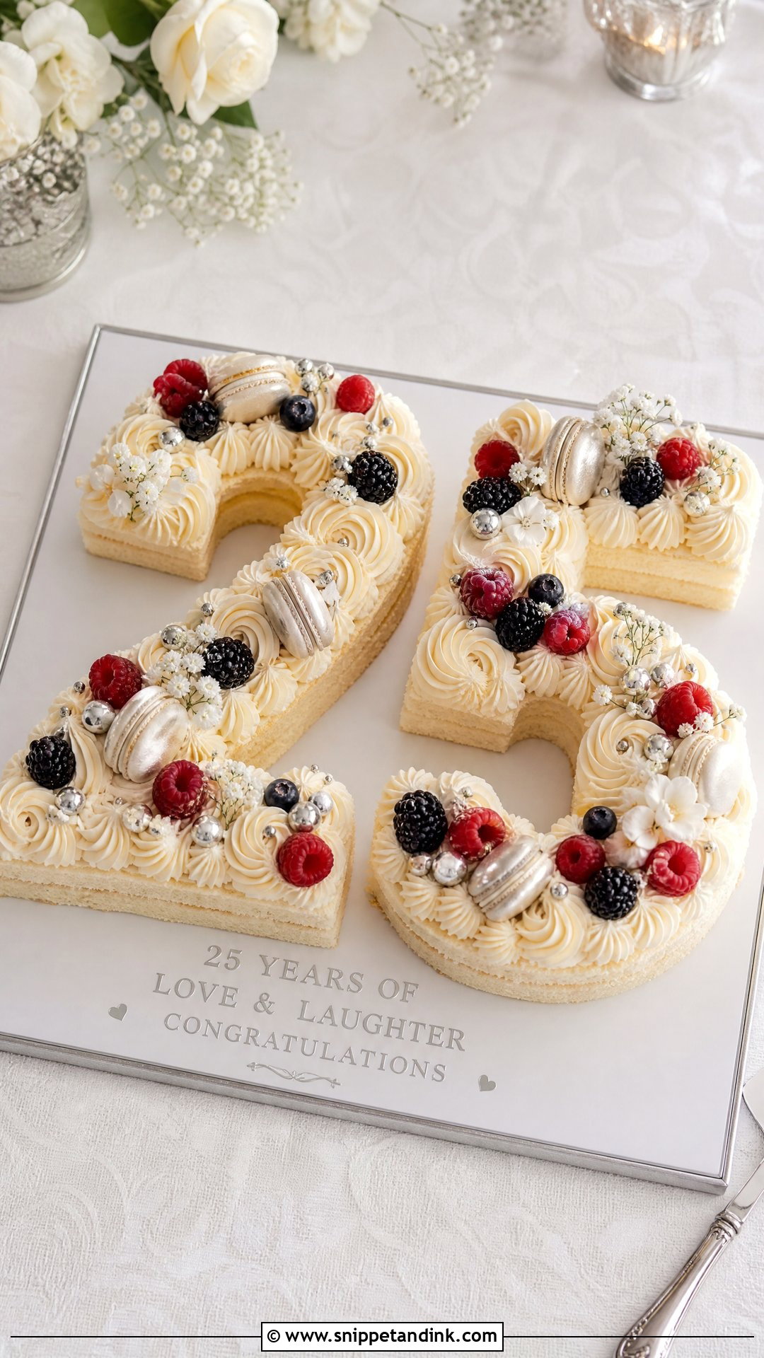 Number Anniversary Cake - Snippet and Ink - 30 Cute Anniversary Cake Ideas