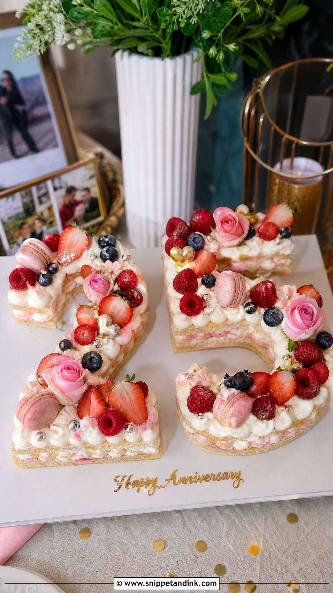 Number Anniversary Cake - Snippet and Ink - 30 Marriage Anniversary Cake Ideas